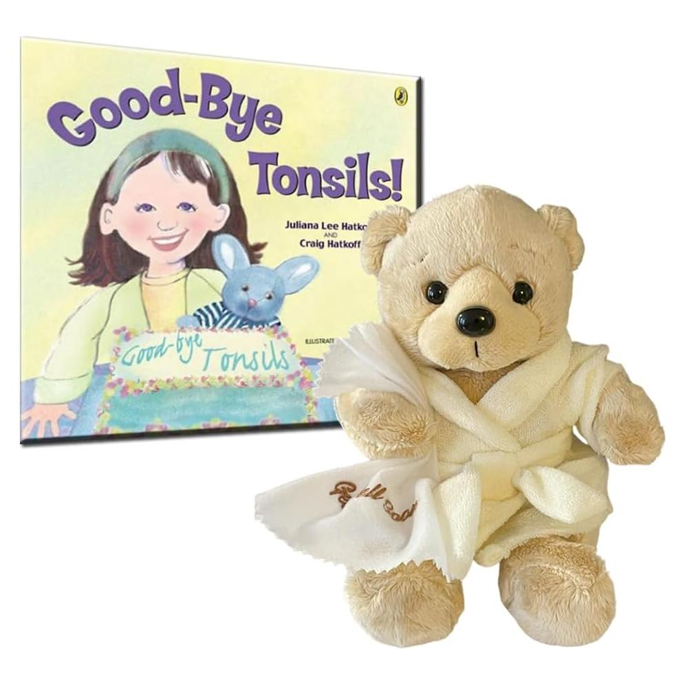 Conjunto de Regalo Oso de Peluche y Libro Goodbye Tonsils