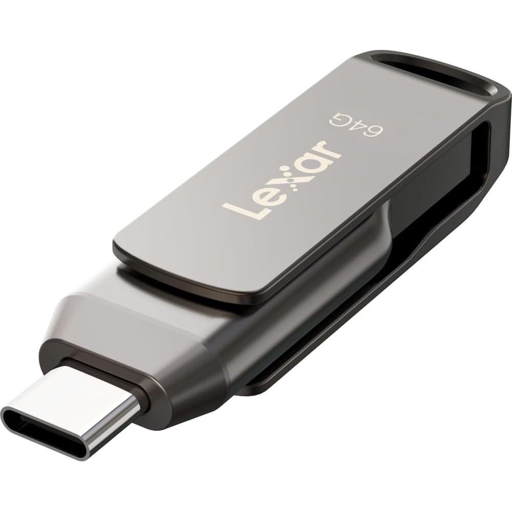 Unidad Flash Lexar 64GB D400 USB 3.1 Tipo-C y Tipo-A