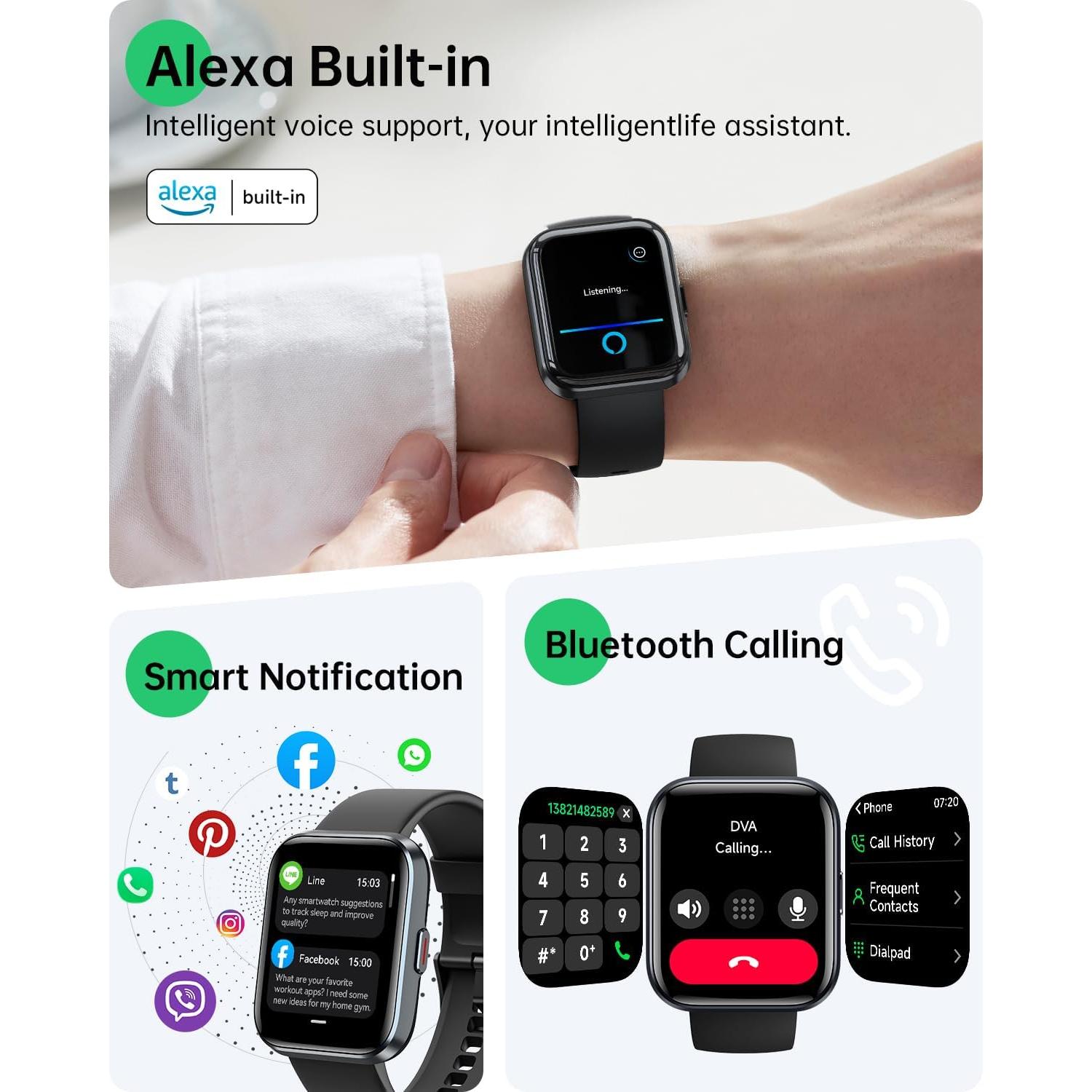 Reloj Inteligente WMK ID208Plus 1.83" Resistente al Agua