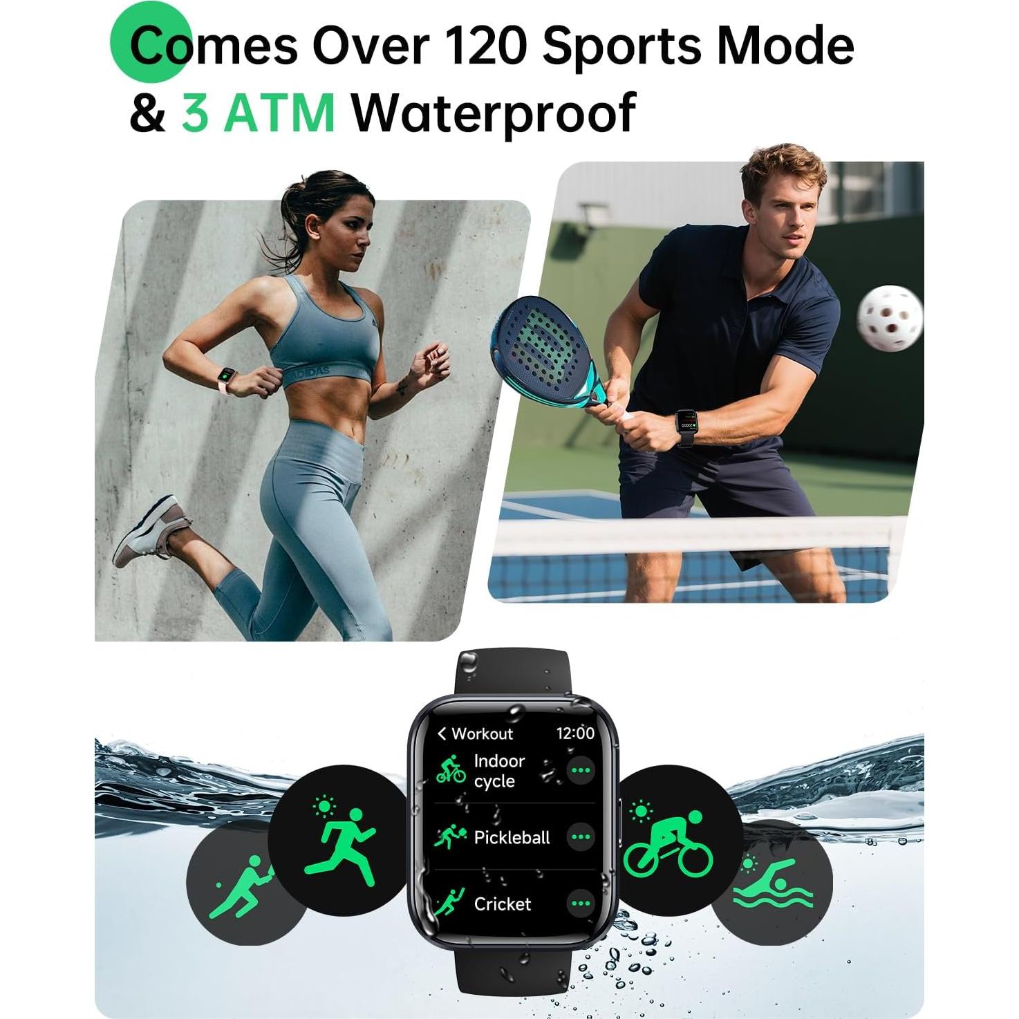 Reloj Inteligente WMK ID208Plus 1.83" Resistente al Agua