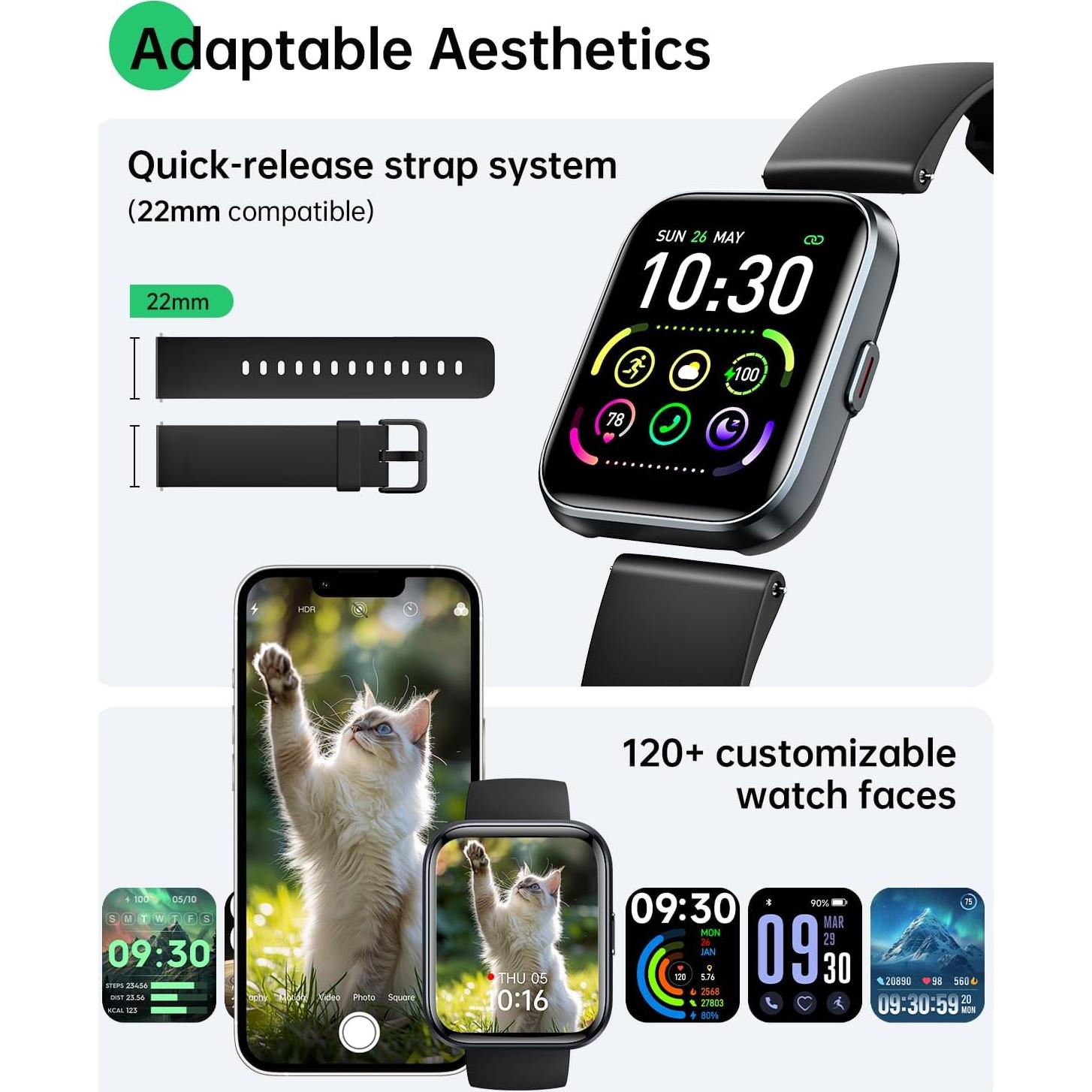 Reloj Inteligente WMK ID208Plus 1.83" Resistente al Agua