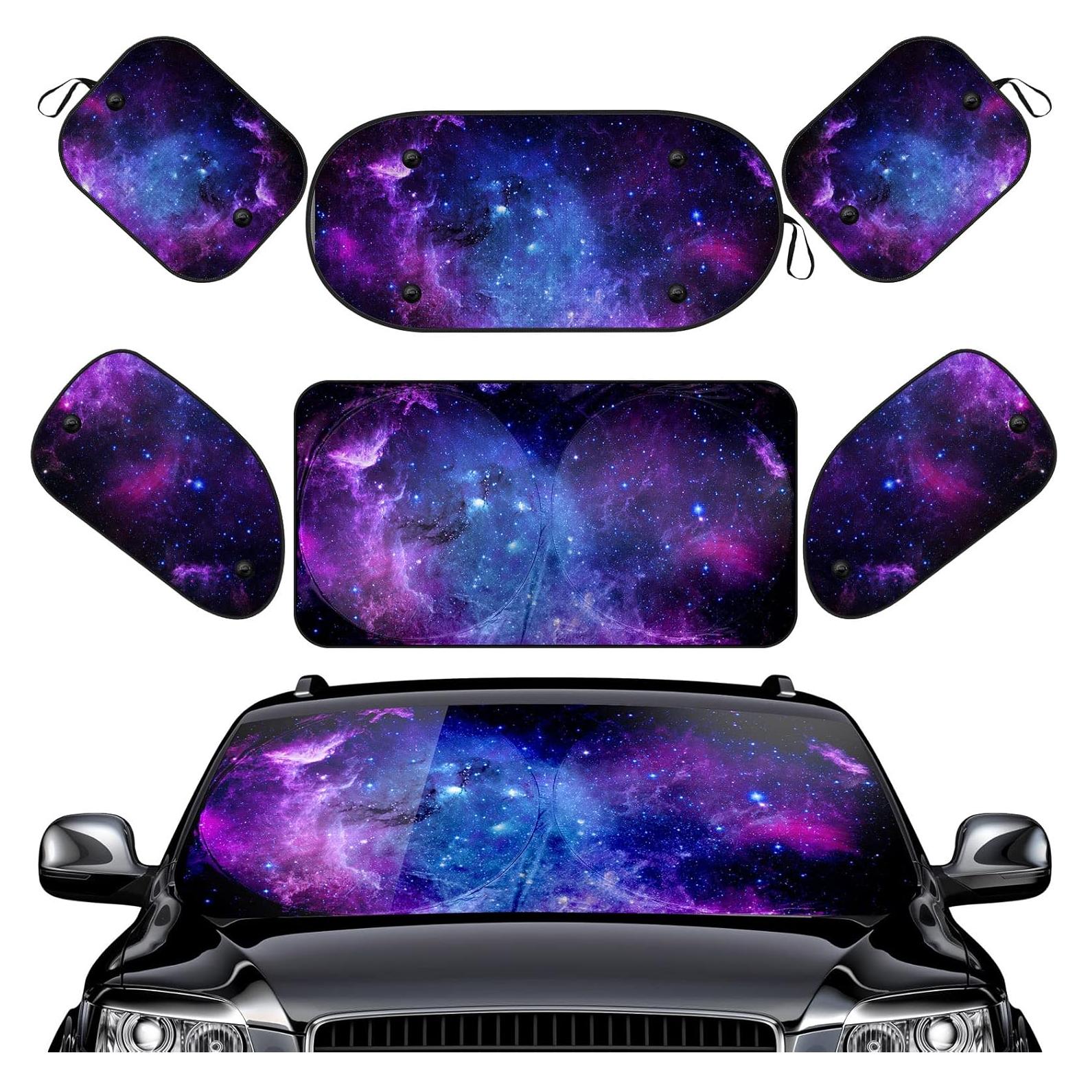 Juego de 6 Sombras de Parabrisas Moukeren Galaxia UV 150x70cm