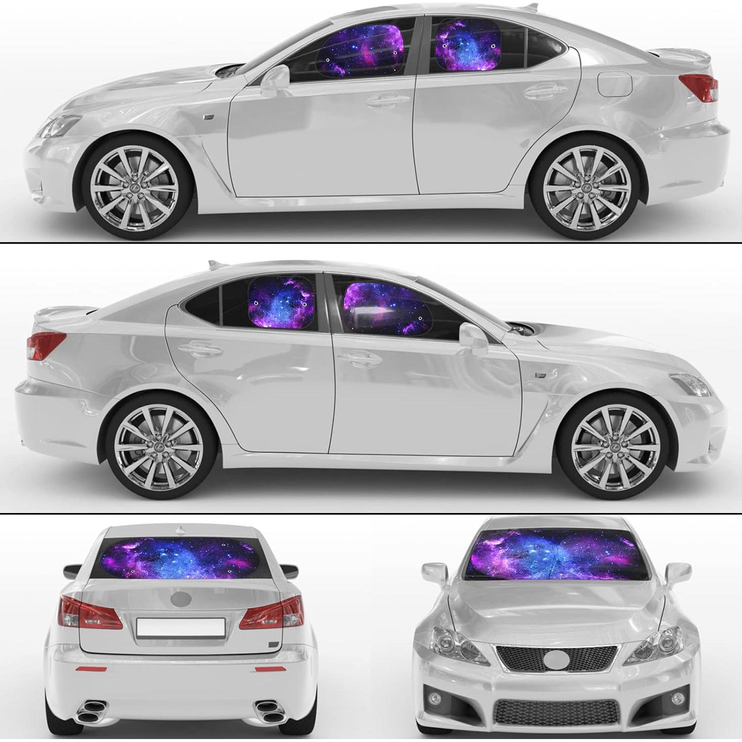 Juego de 6 Sombras de Parabrisas Moukeren Galaxia UV 150x70cm