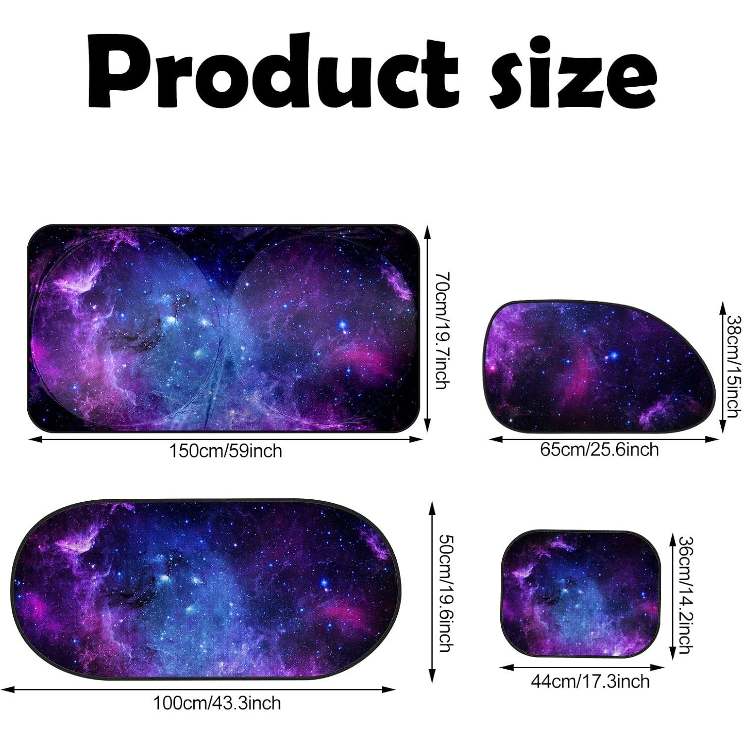 Juego de 6 Sombras de Parabrisas Moukeren Galaxia UV 150x70cm