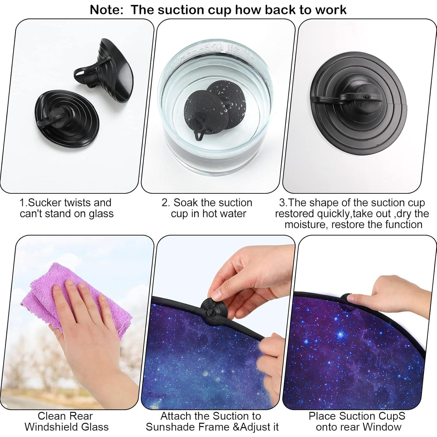 Juego de 6 Sombras de Parabrisas Moukeren Galaxia UV 150x70cm