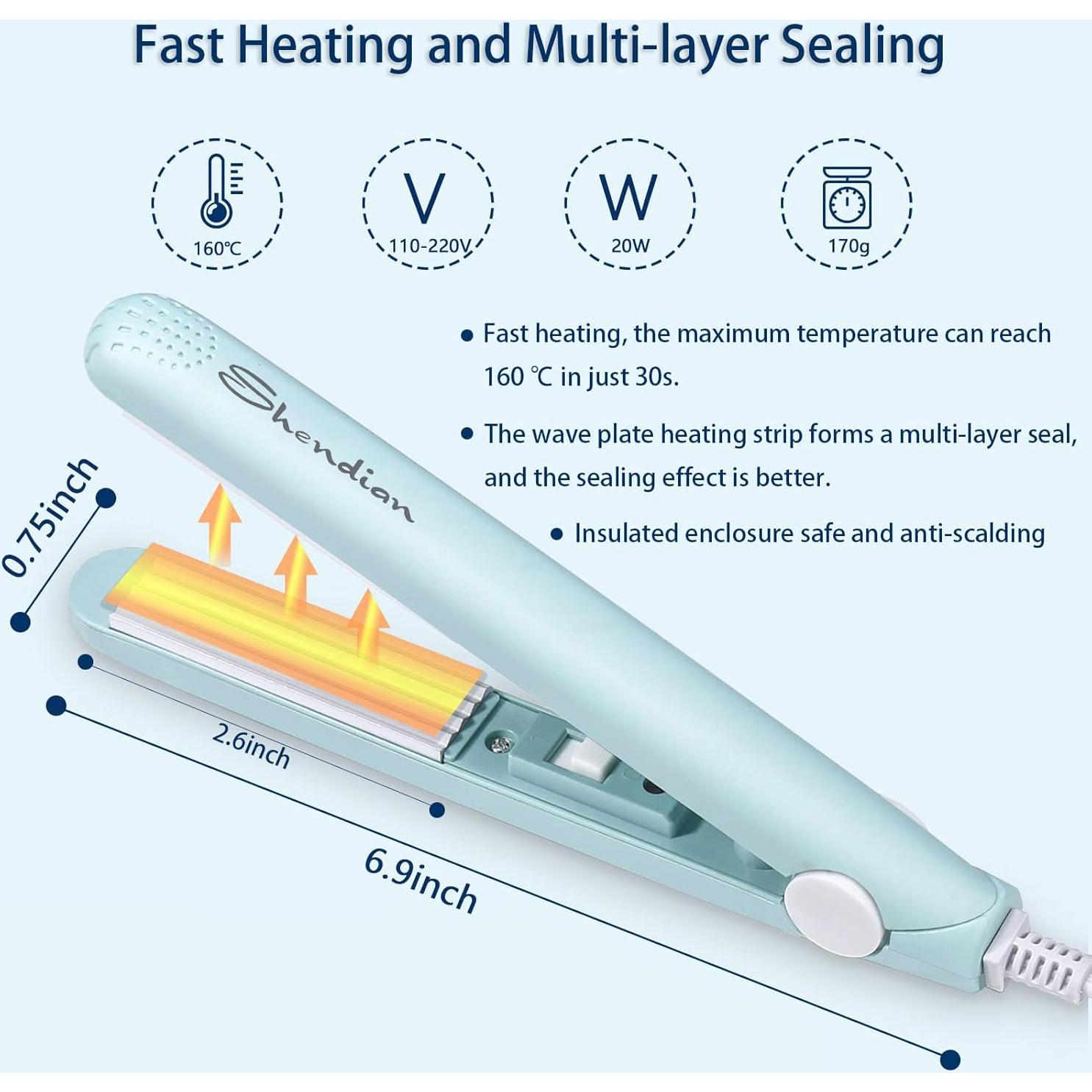 Sellador de Bolsas Portátil Shendian Negro 20W 136g