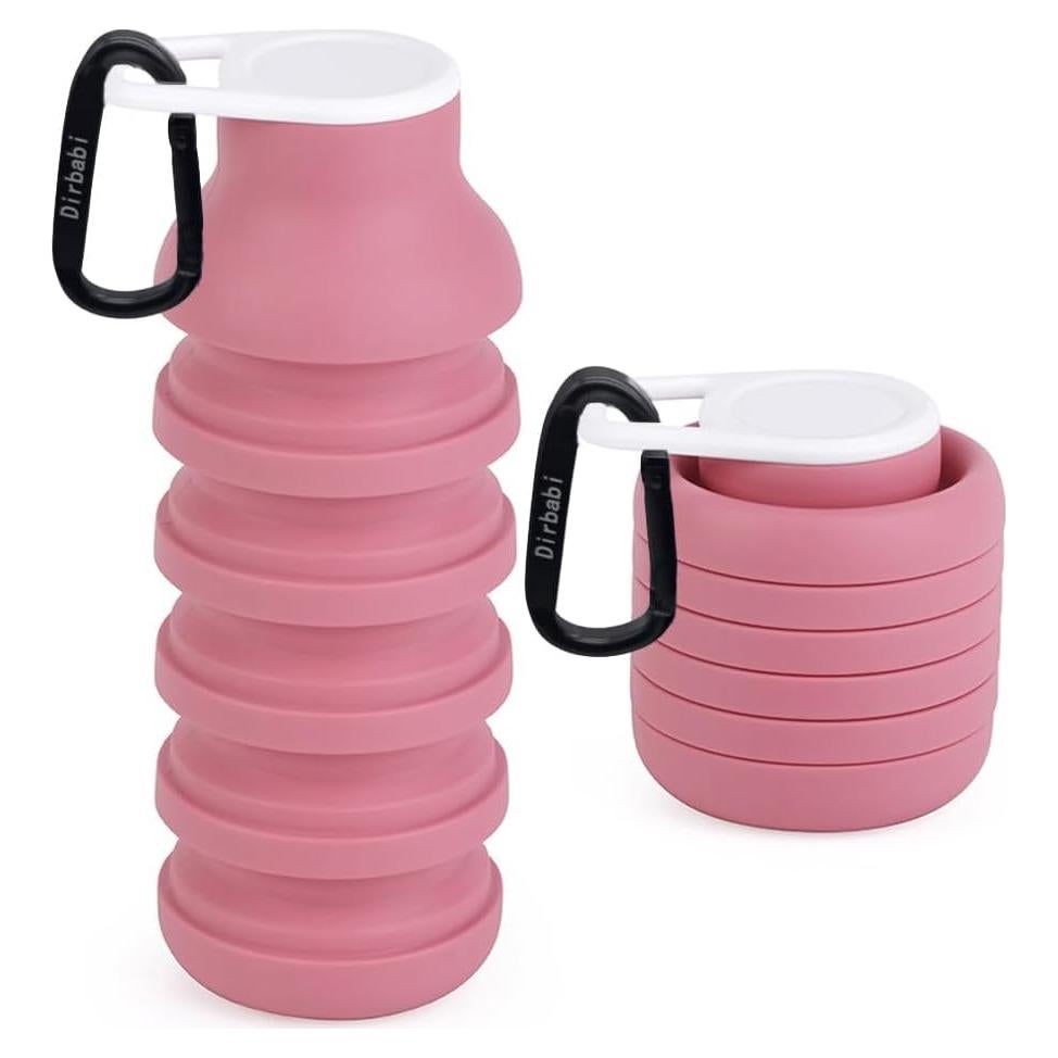 Botella de Agua Plegable Dirbabi 600ml Silicona Libre BPA
