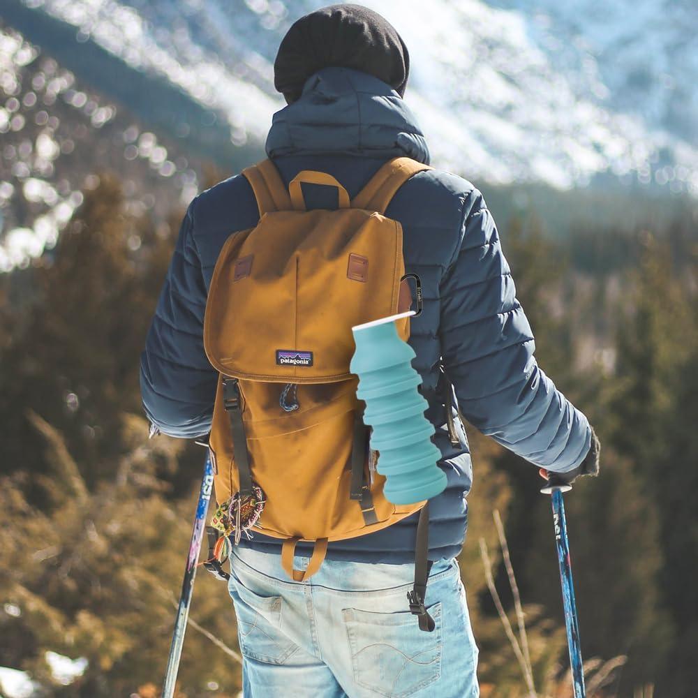 Botella de Agua Plegable Dirbabi 600ml Silicona Libre BPA