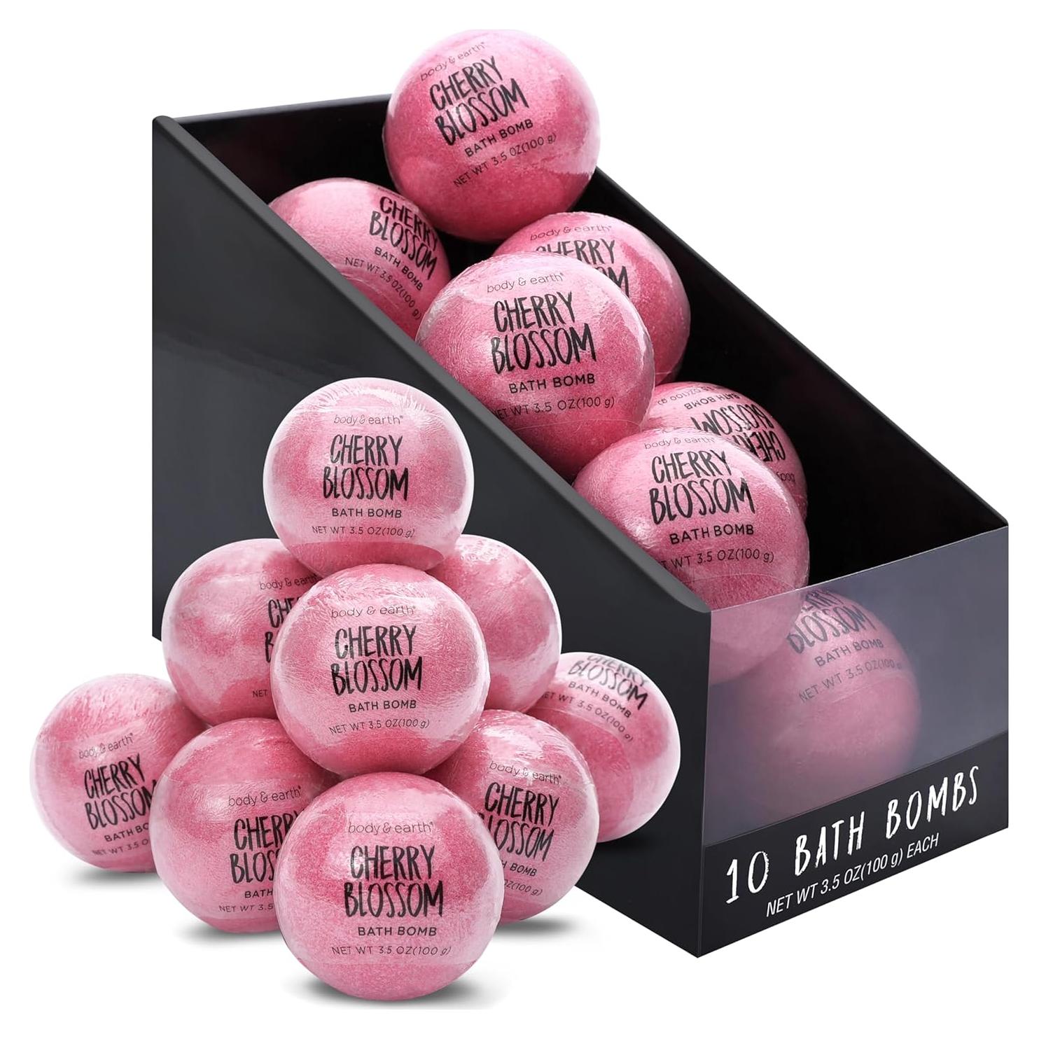 Conjunto de Bombas de Baño Body & Earth 10 x 99 g Flor de Cerezo