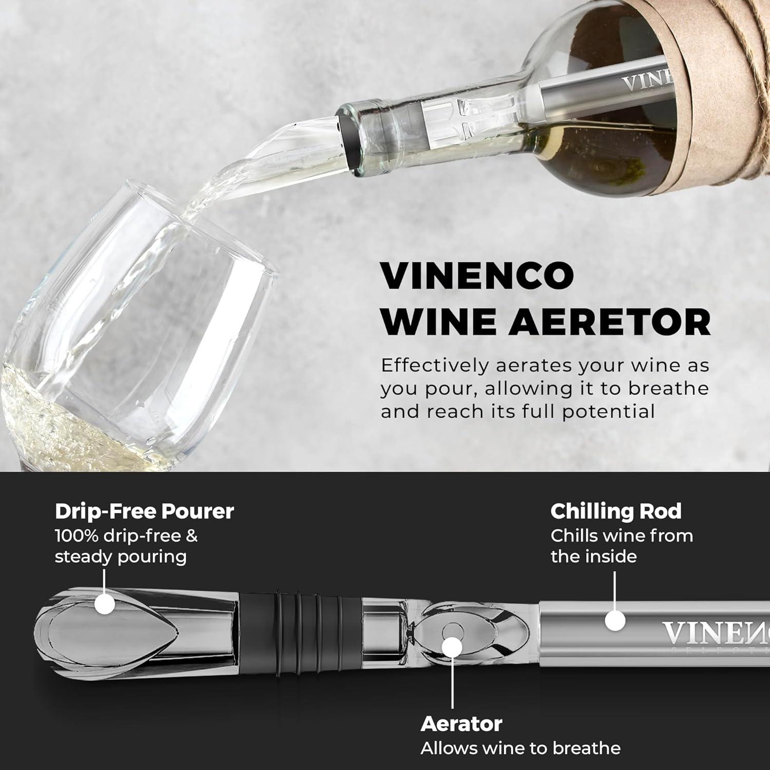 Juego Enfriador de Vino Vinenco 7 en 1 con Accesorios