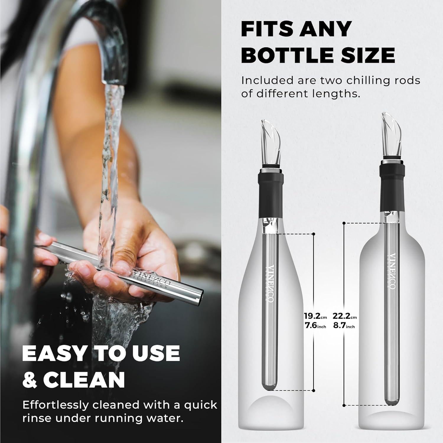 Juego Enfriador de Vino Vinenco 7 en 1 con Accesorios