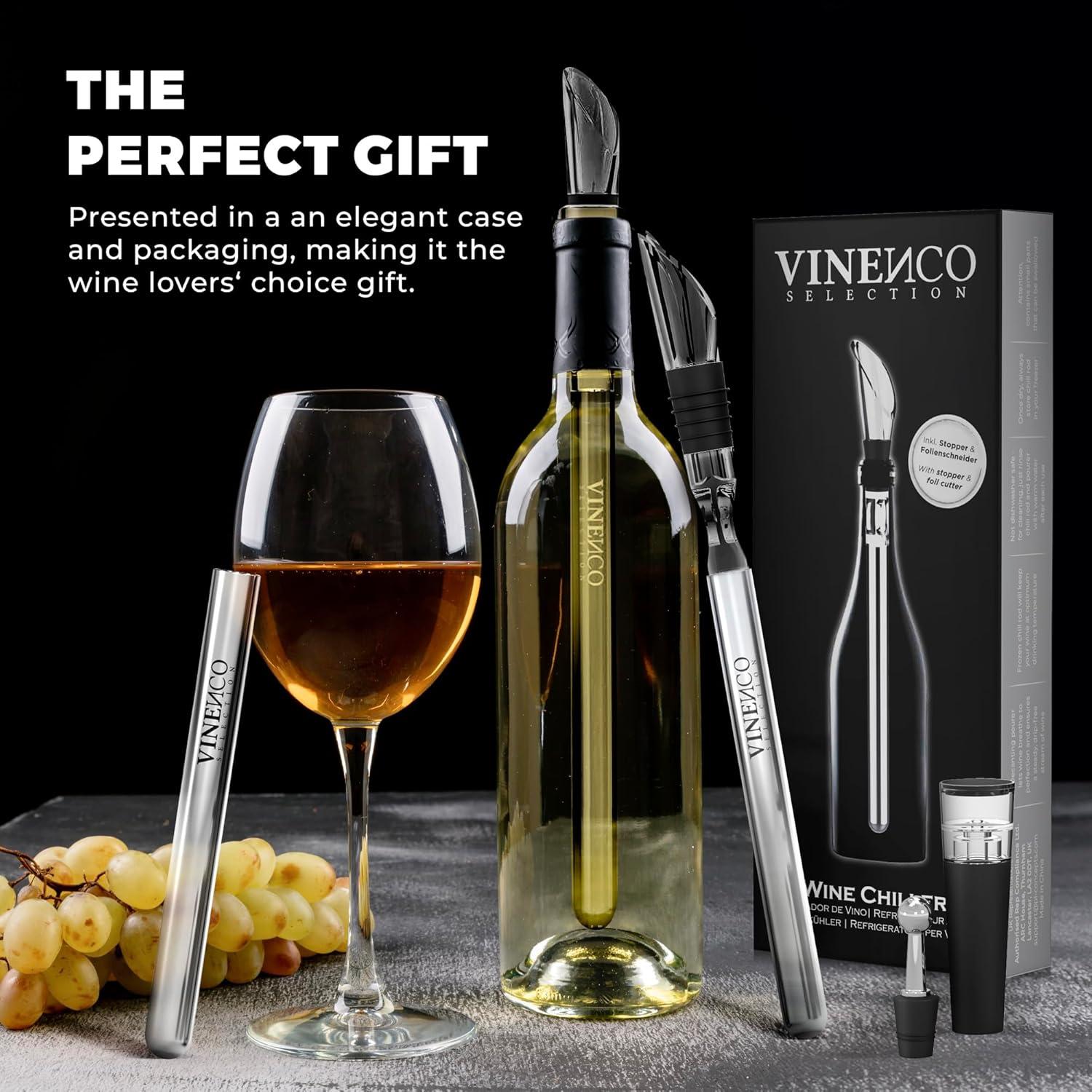 Juego Enfriador de Vino Vinenco 7 en 1 con Accesorios