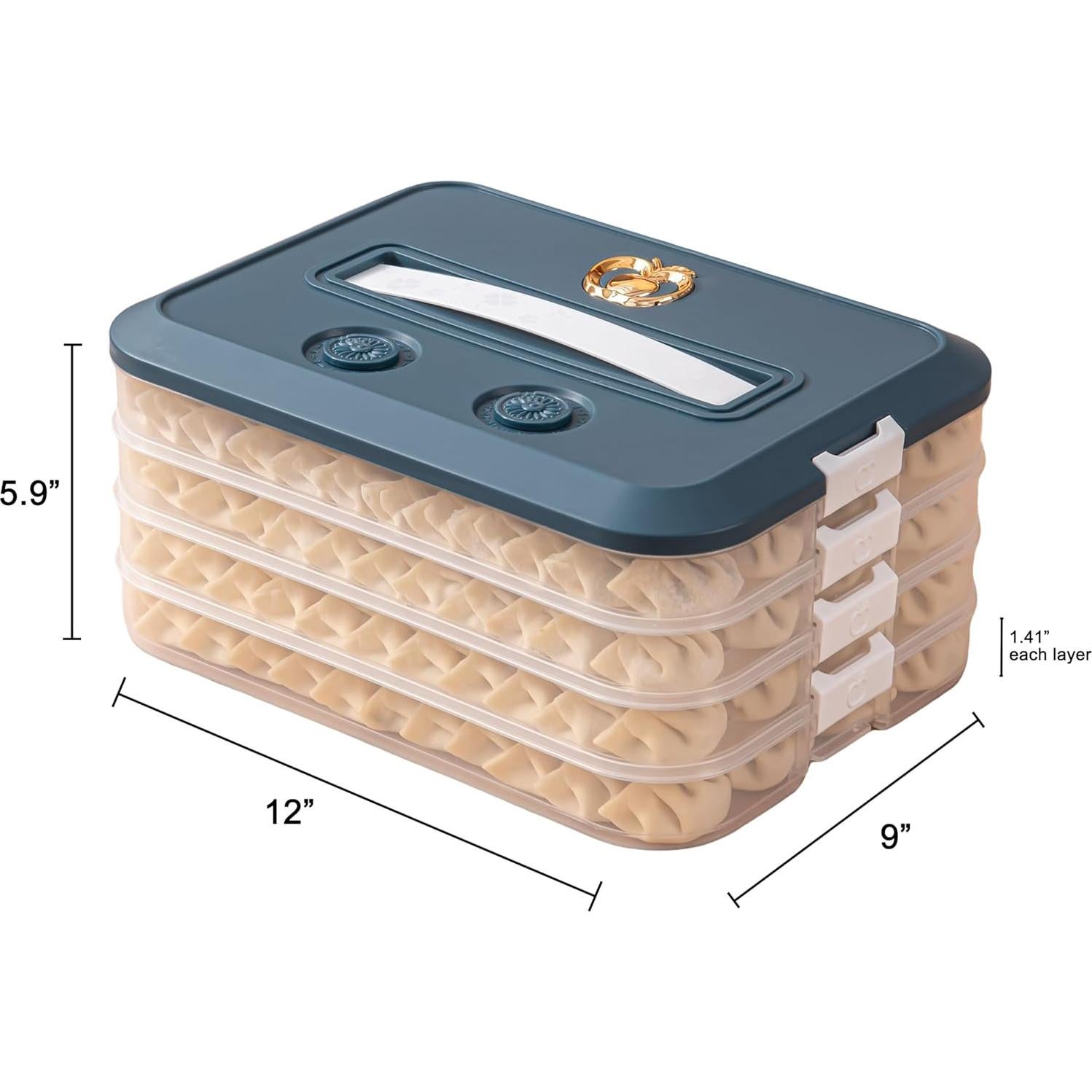 Caja de Almacenamiento de Alimentos LOEZ 4 Capas Azul