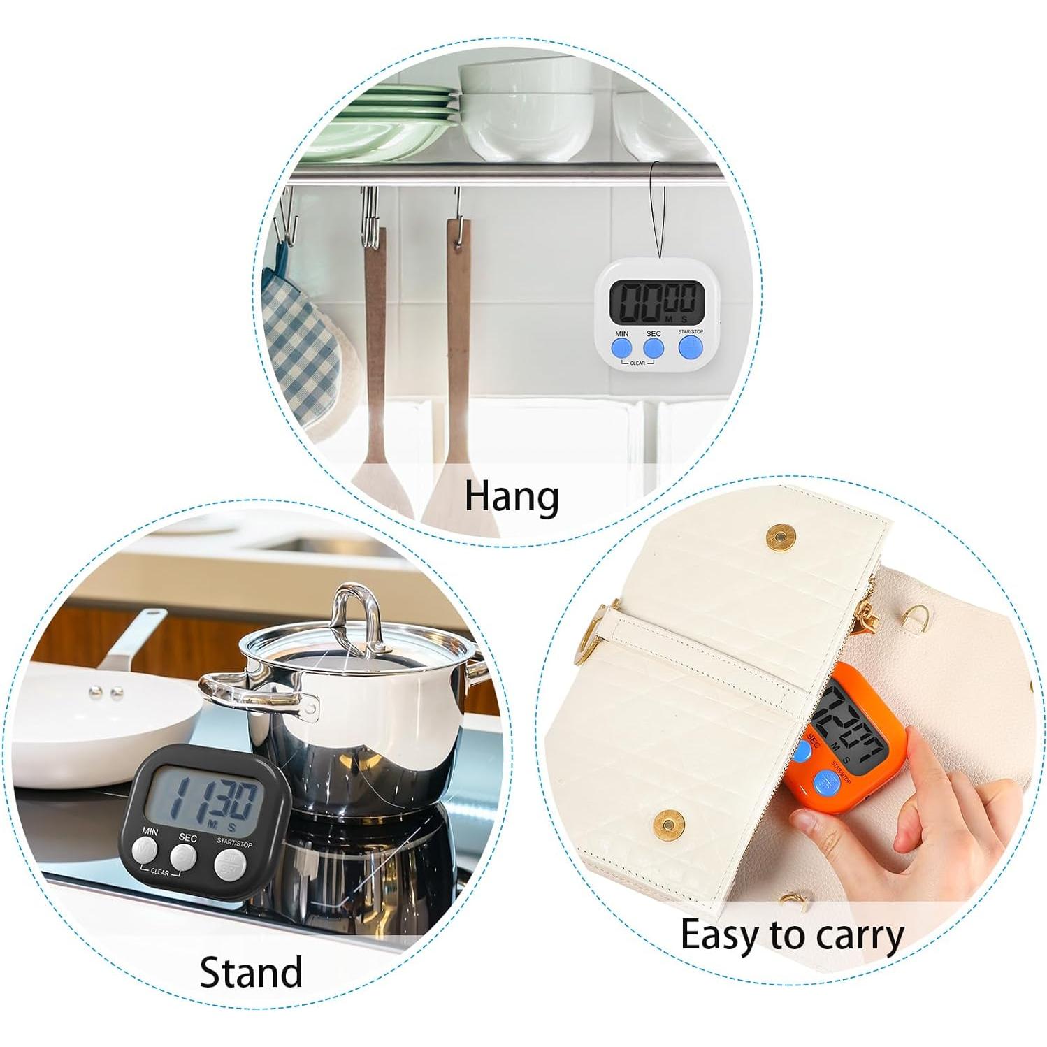 Temporizadores Digitales de Cocina Weewooday - 50 Pcs Multicolor