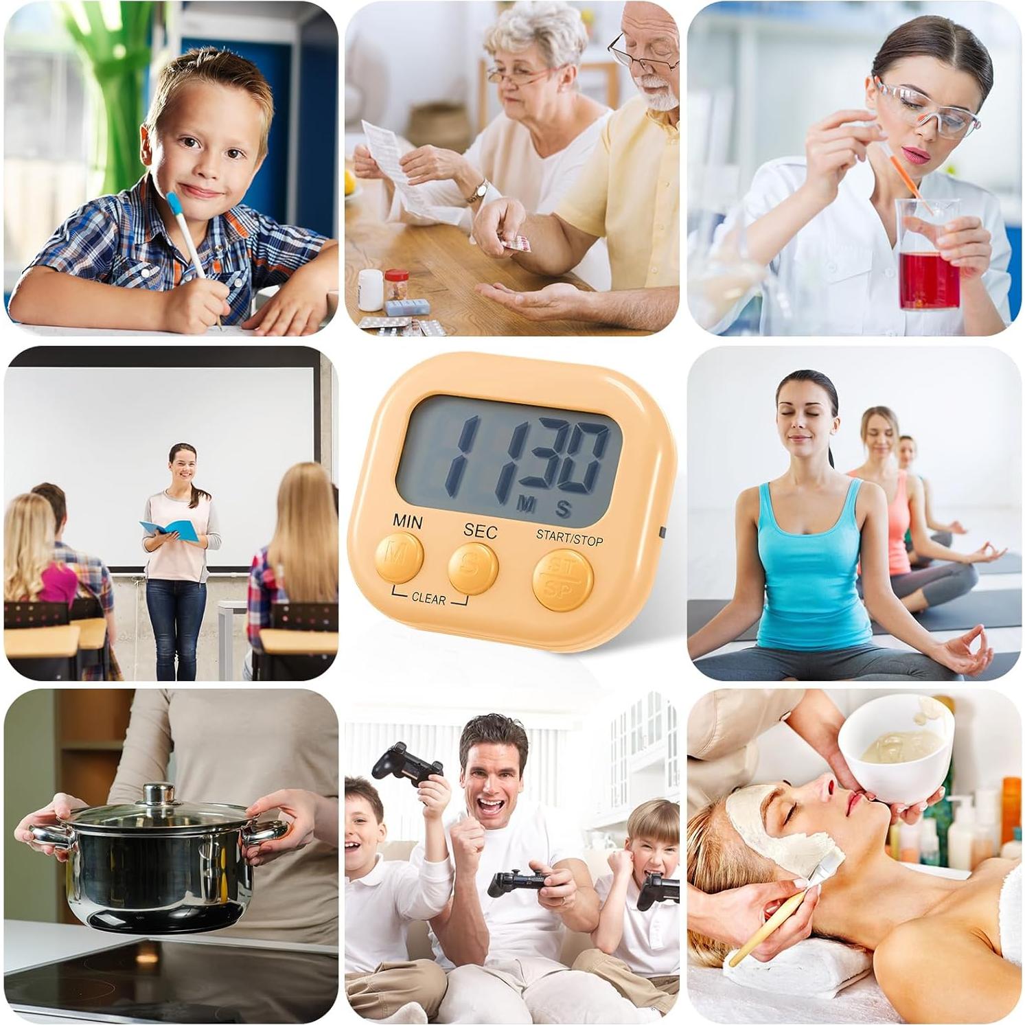 Temporizadores Digitales de Cocina Weewooday - 50 Pcs Multicolor