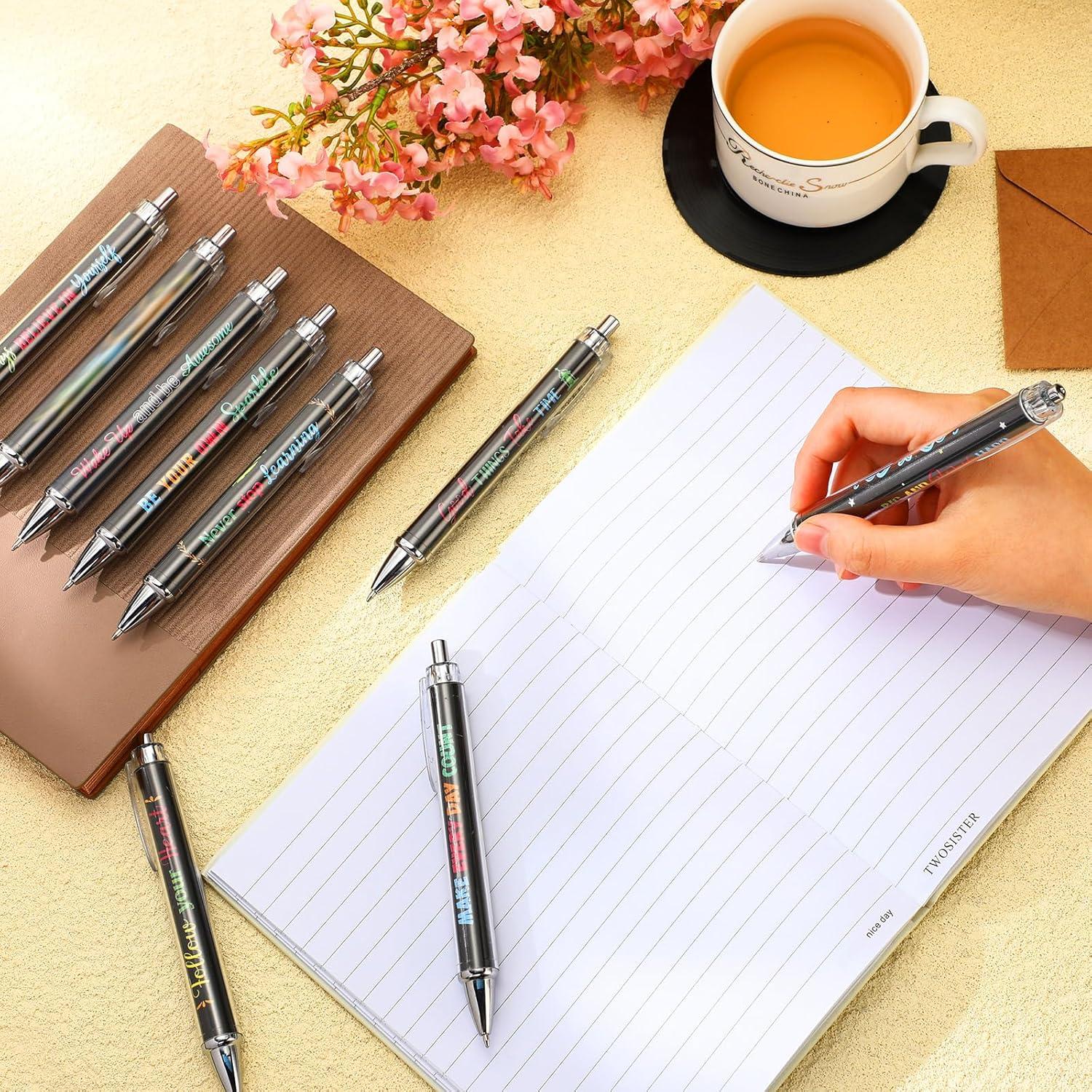 Bolígrafos Inspiracionales Yeaqee 50 Pcs Tinta Negra 14 cm