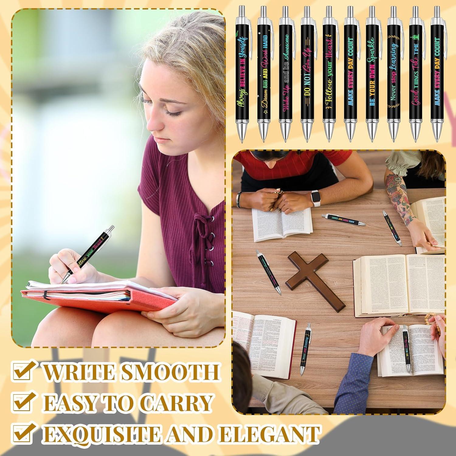 Bolígrafos Inspiracionales Yeaqee 50 Pcs Tinta Negra 14 cm