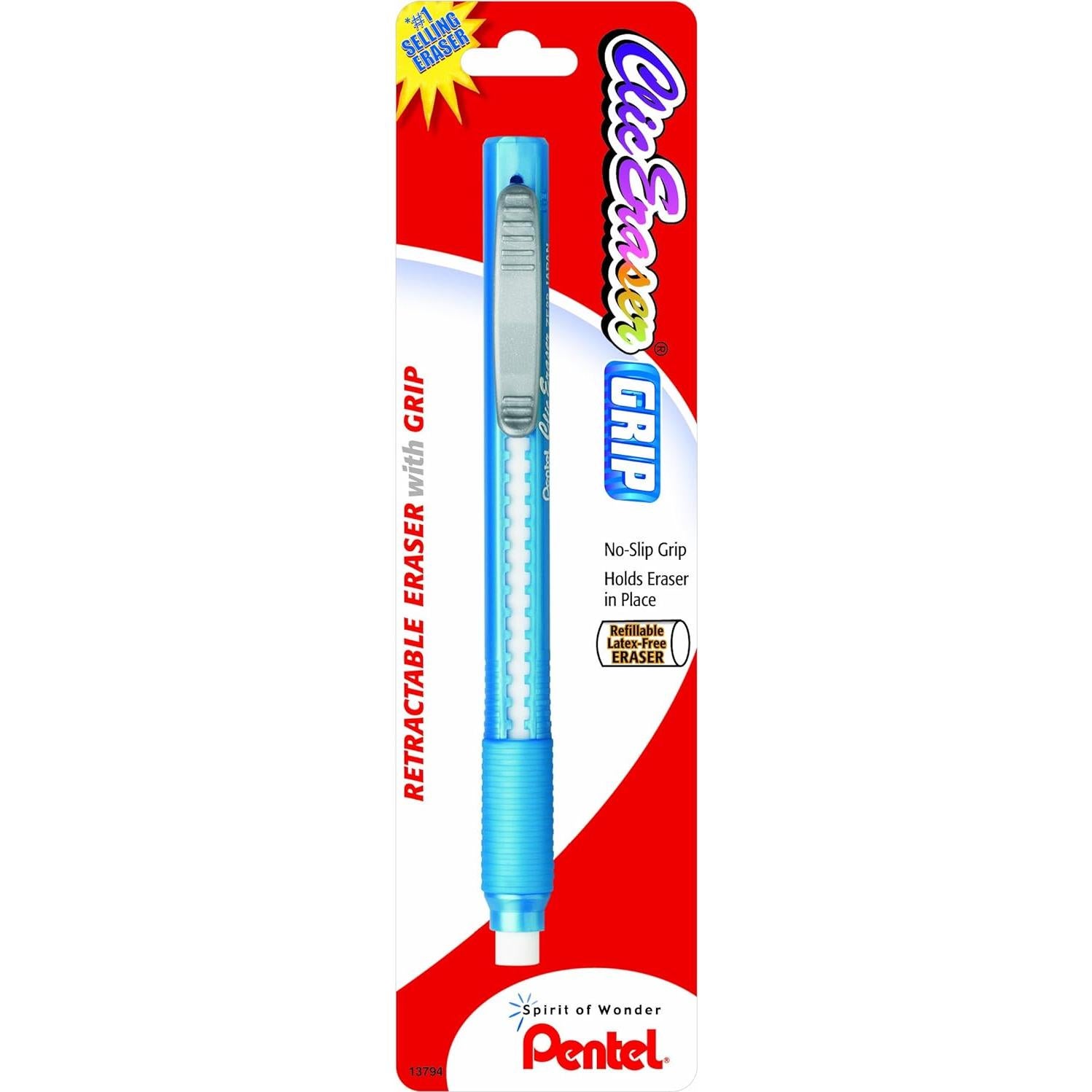 Goma de Borrar Retráctil Pentel Clic Surtido 1 Paquete ZE21TBP