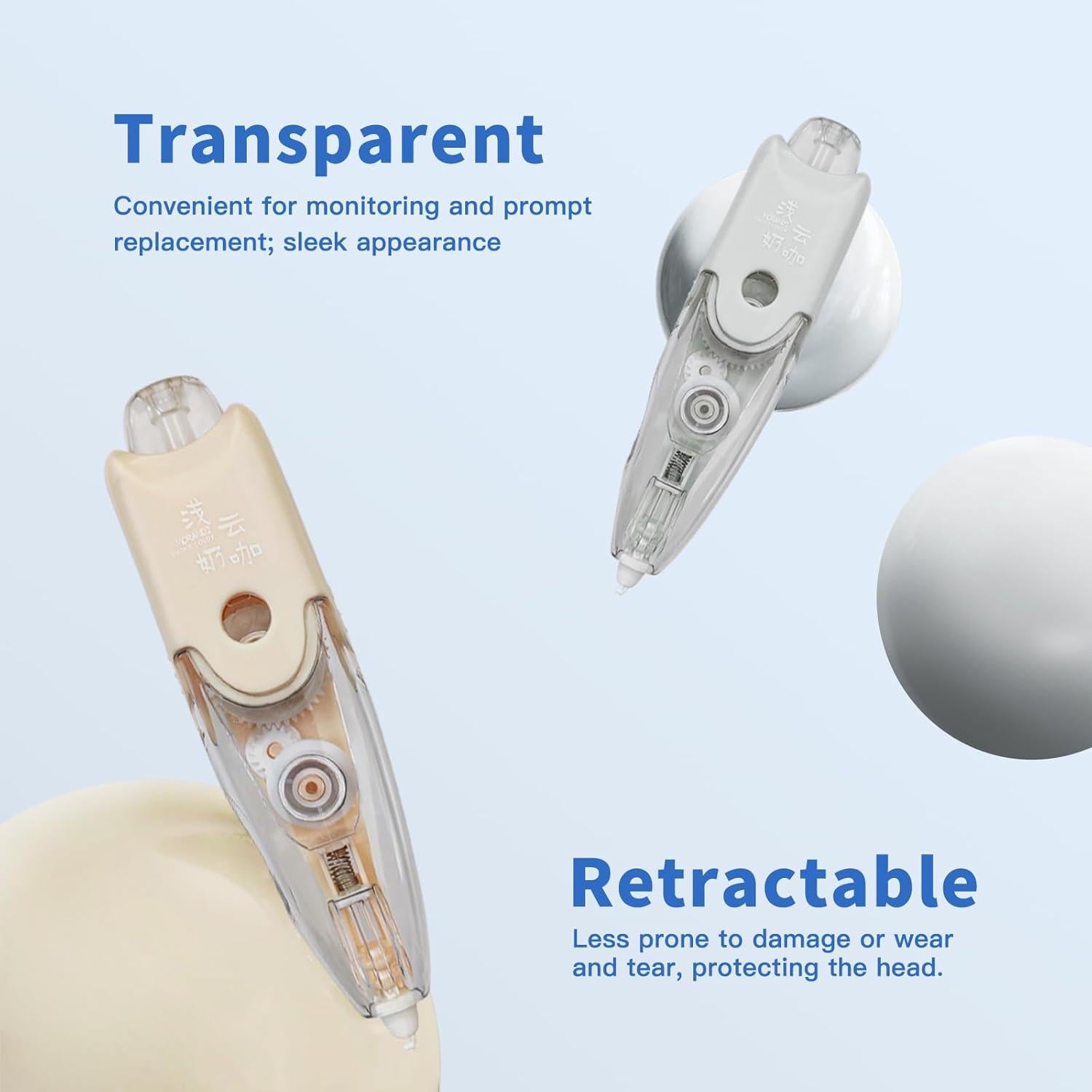 Cinta Correctora Retráctil Btwescola con 2 Recargas 5mm