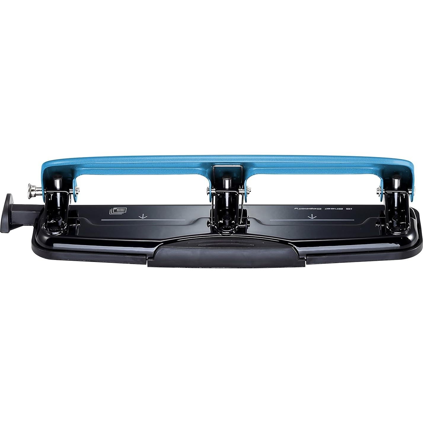 Perforadora Bostitch Office EZ Squeeze 12 Hojas Azul