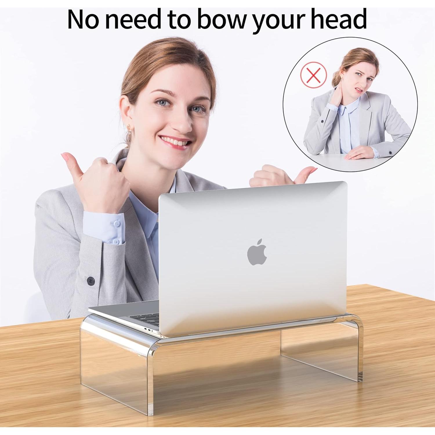 Soporte de Monitor Acrílico Beimu 35.56x19.05x10.16 cm Ergonómico