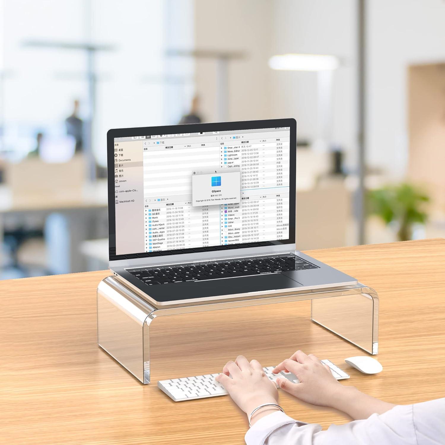 Soporte de Monitor Acrílico Beimu 35.56x19.05x10.16 cm Ergonómico