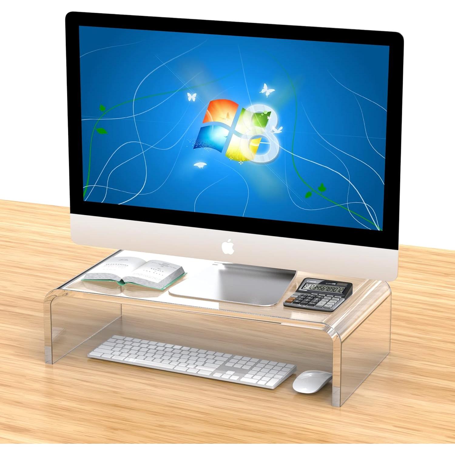 Soporte de Monitor Acrílico Beimu 35.56x19.05x10.16 cm Ergonómico