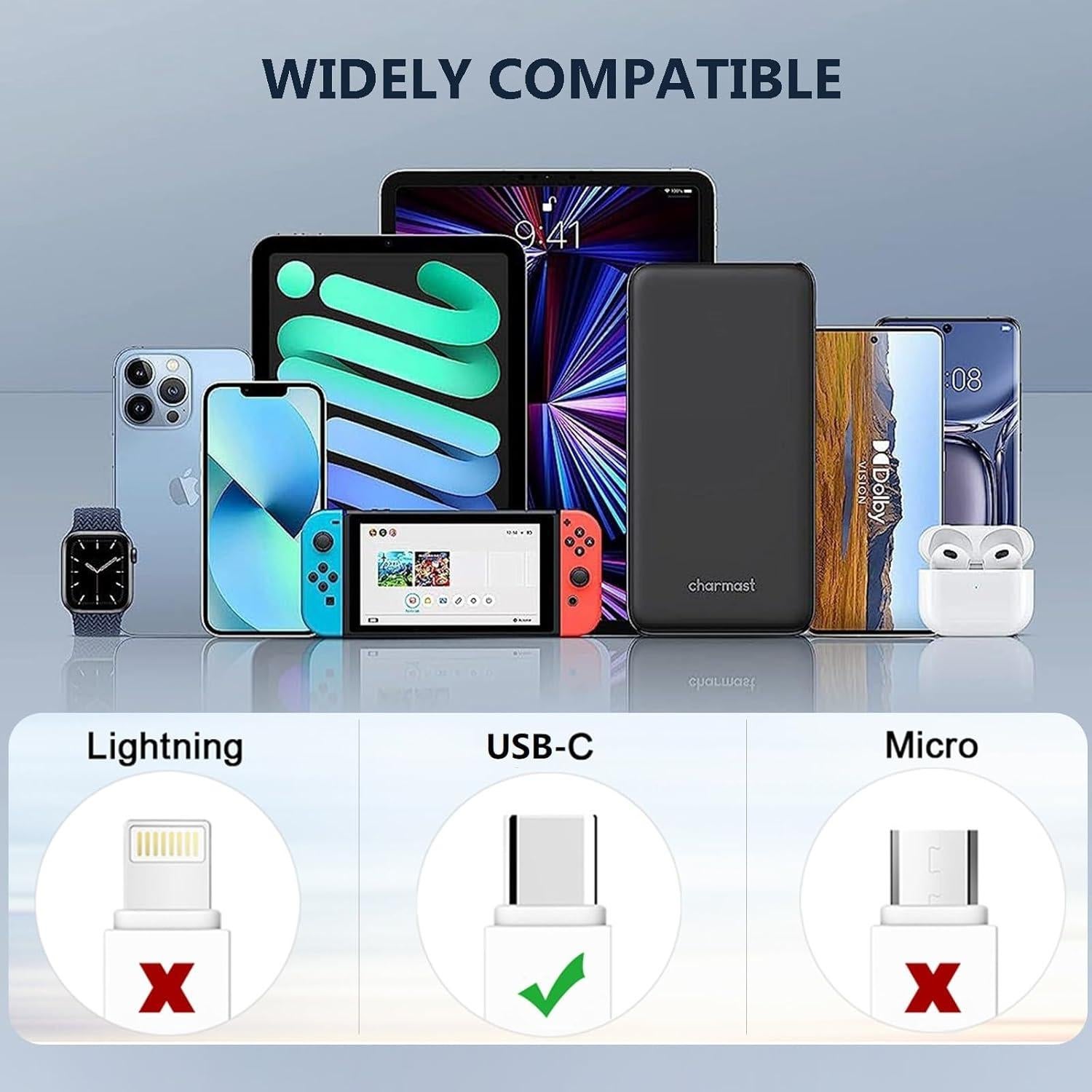 Tapones Anti Polvo USB-C ANIUVOT 5 Piezas con Cepillo de Limpieza