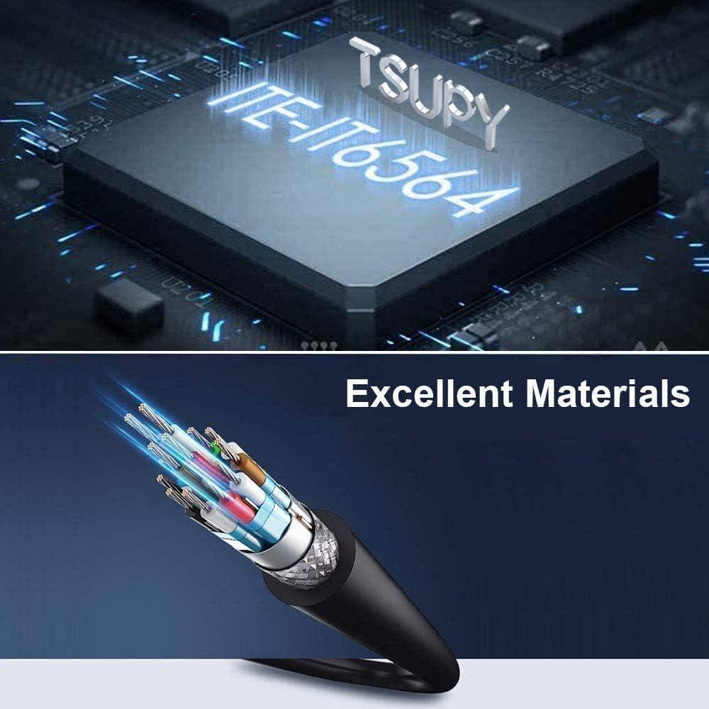 Hub USB 3.0 TSUPY 5 en 1 con Lector de Tarjetas SD y TF