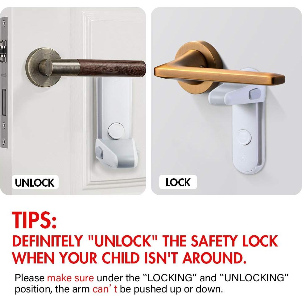 Cerradura de Palanca EUDEMON para Puertas - Seguridad Niños, 2 Paquete