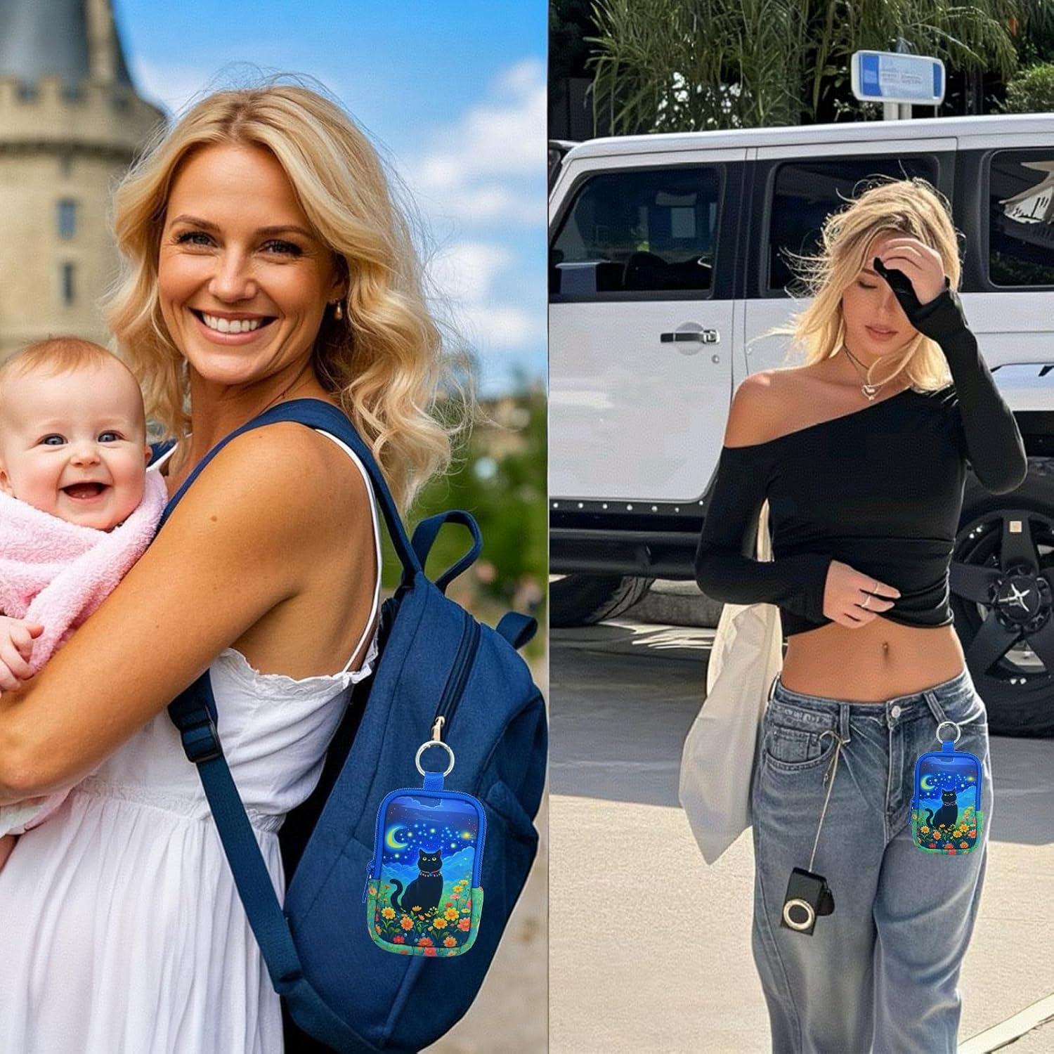 Bolsa Organizadora de Cremas Desinfectantes Neopreno Gato Negro