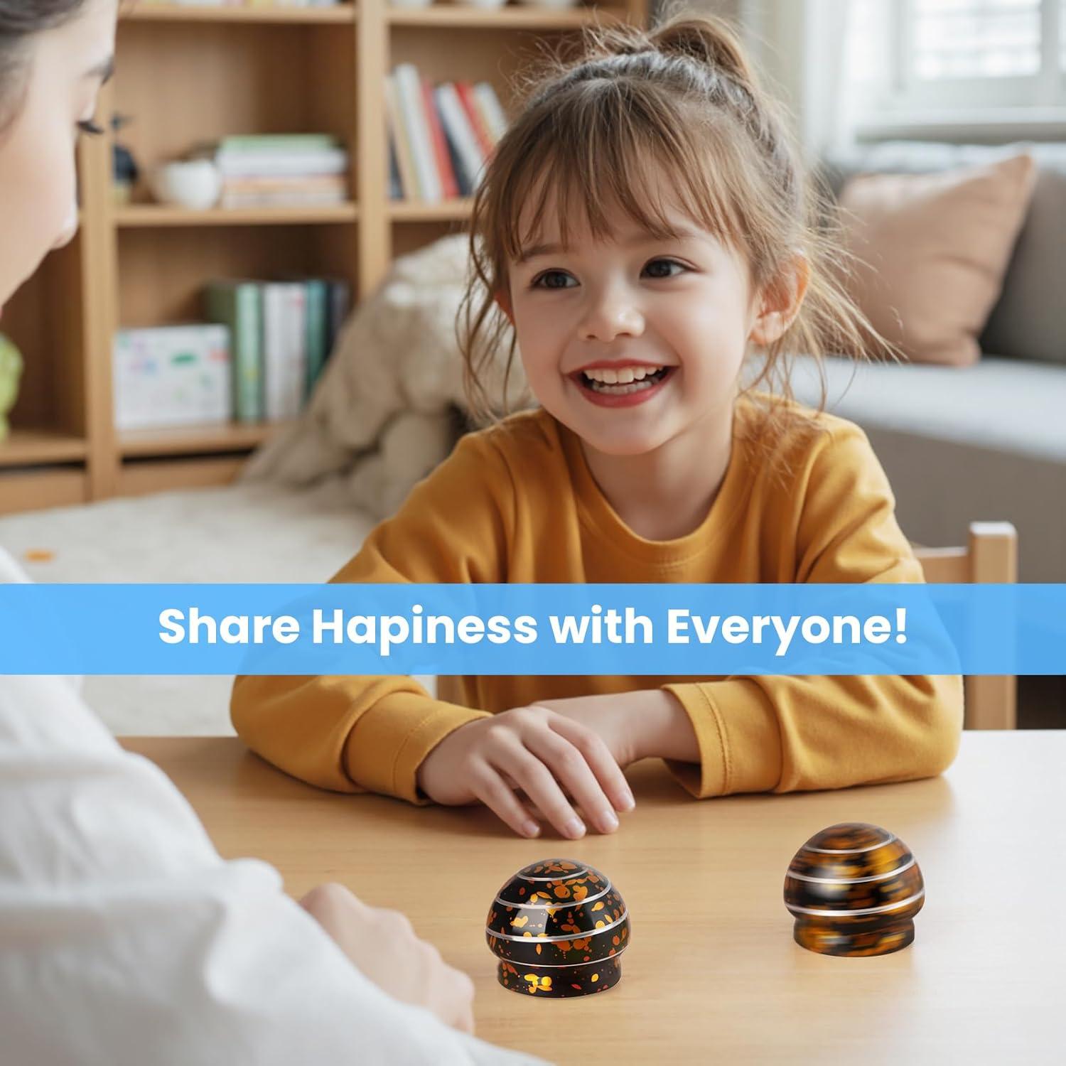 Spinner Cinético MAGICYOYO 3.91 cm Negro Dorado Alivio Estrés