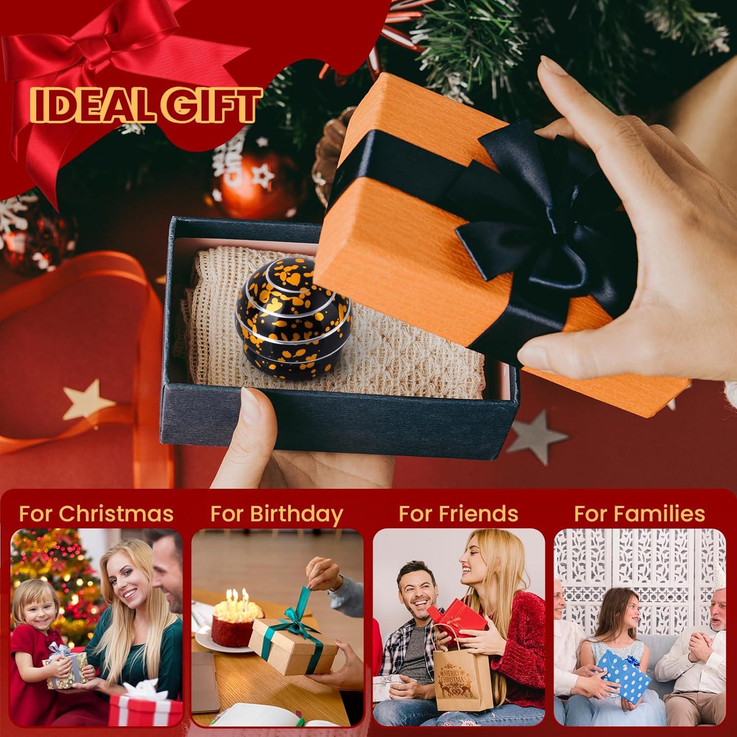 Spinner Cinético MAGICYOYO 3.91 cm Negro Dorado Alivio Estrés