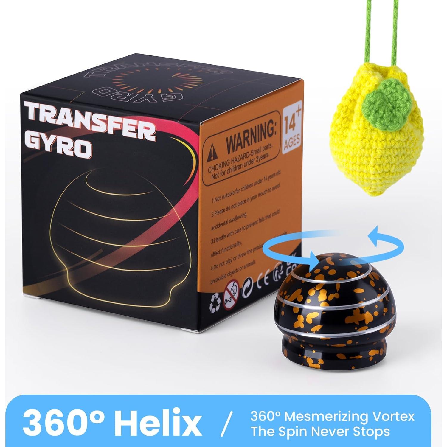 Spinner Cinético MAGICYOYO 3.91 cm Negro Dorado Alivio Estrés