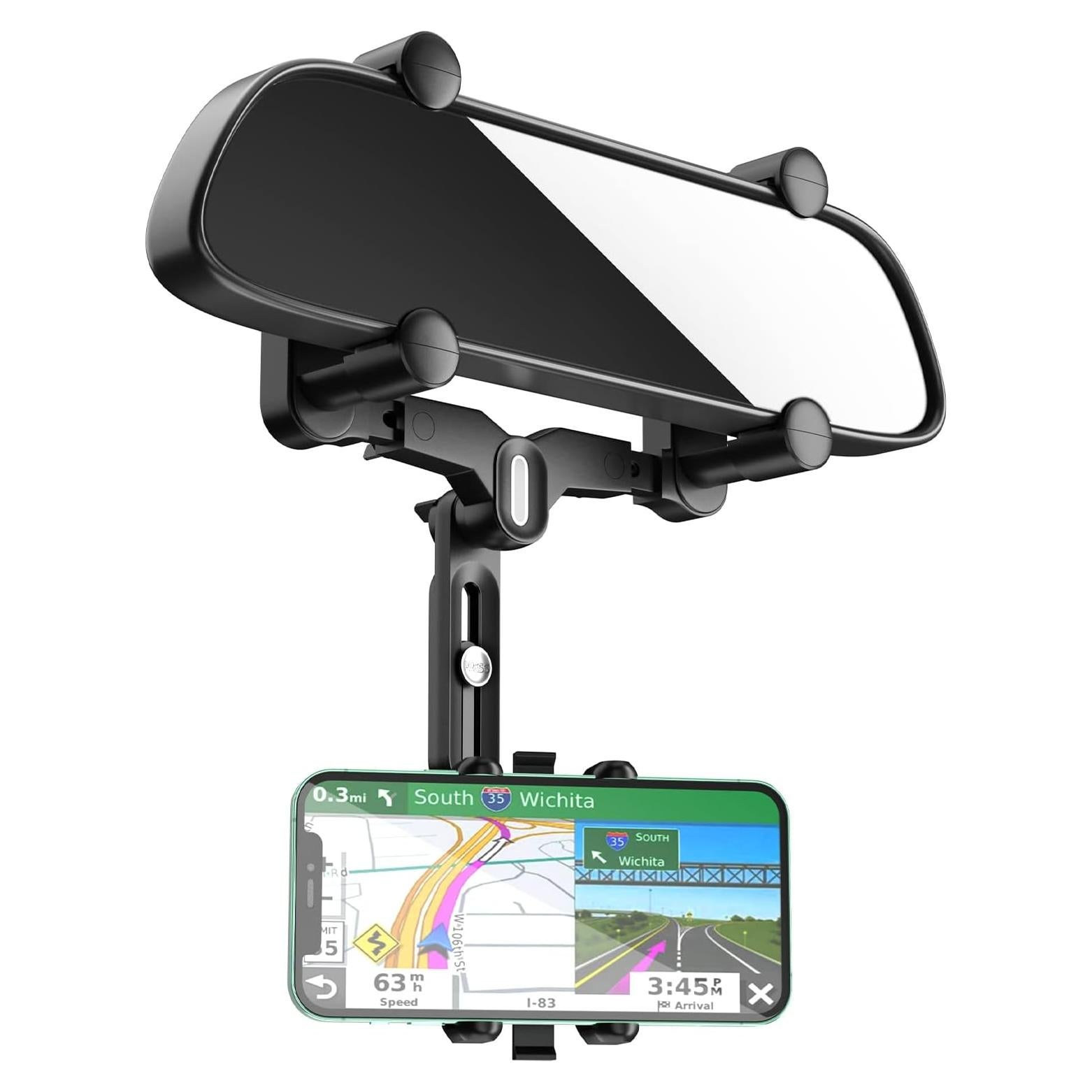 Soporte para Teléfono JOCOSA en Espejo Retrovisor 360°