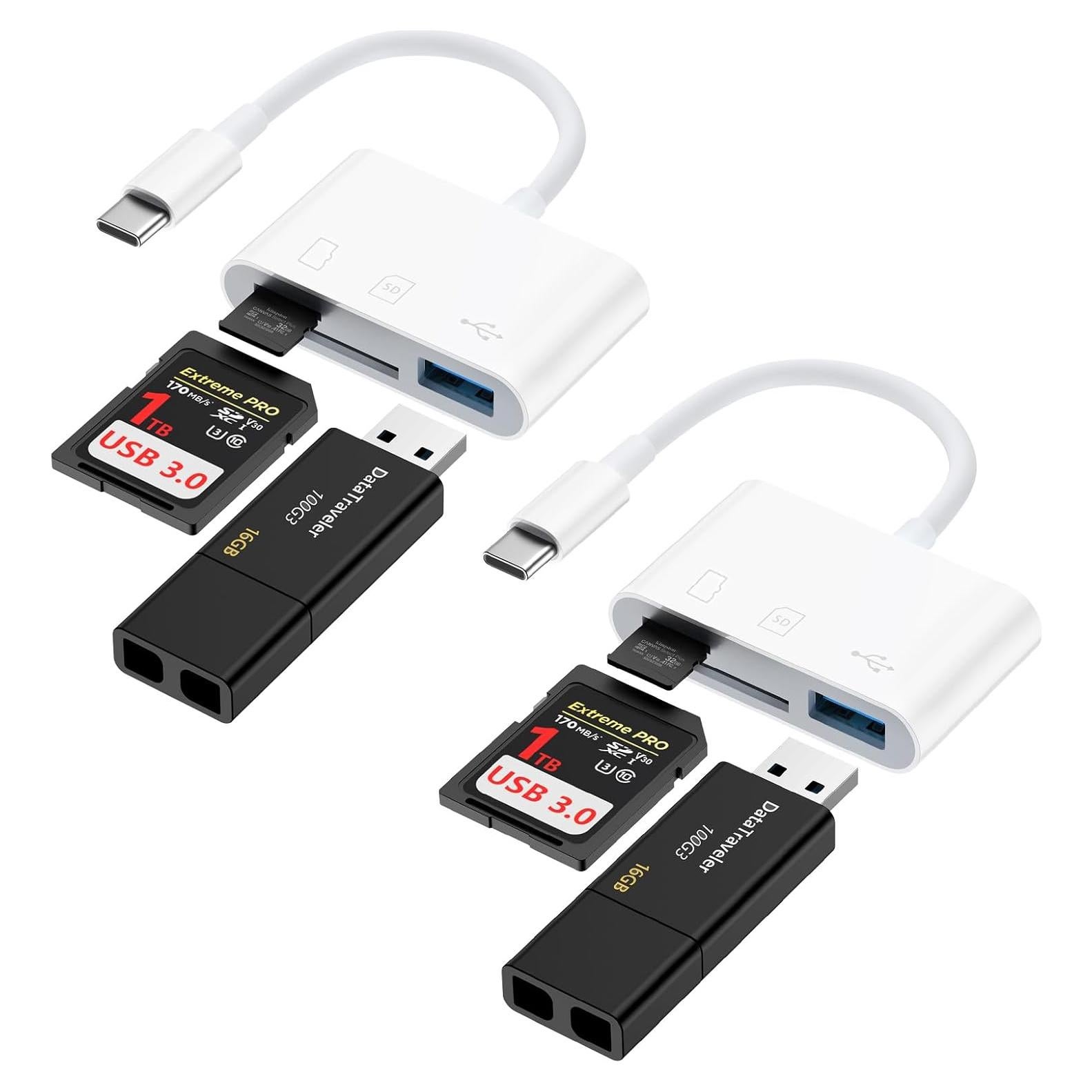 Lector de Tarjetas SD USB-C VIFIGEN para iPhone 16/15, 3-en-1