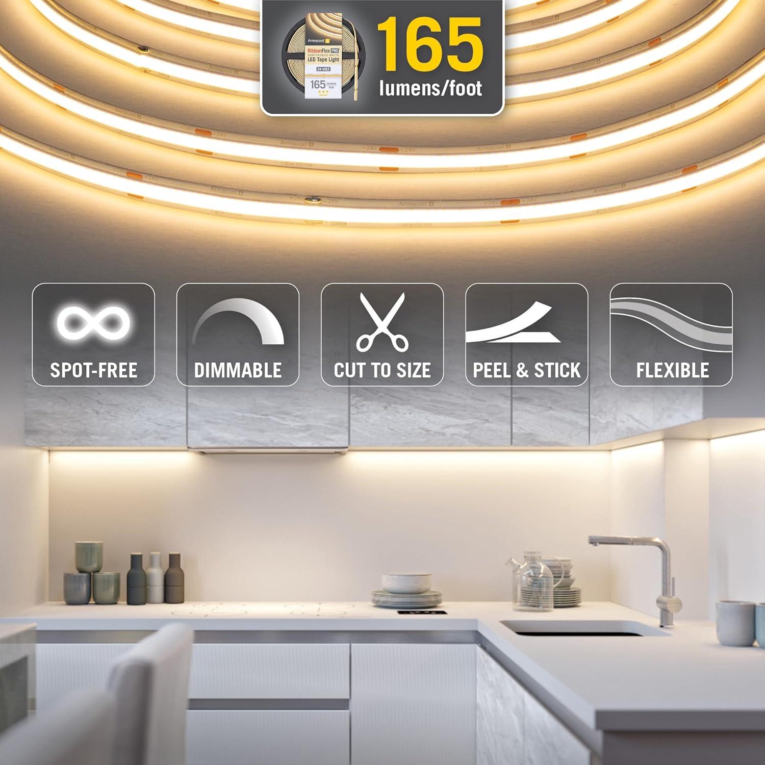 Tira de luz LED COB Armacost 2.5m 5000K 1353 Lúmenes