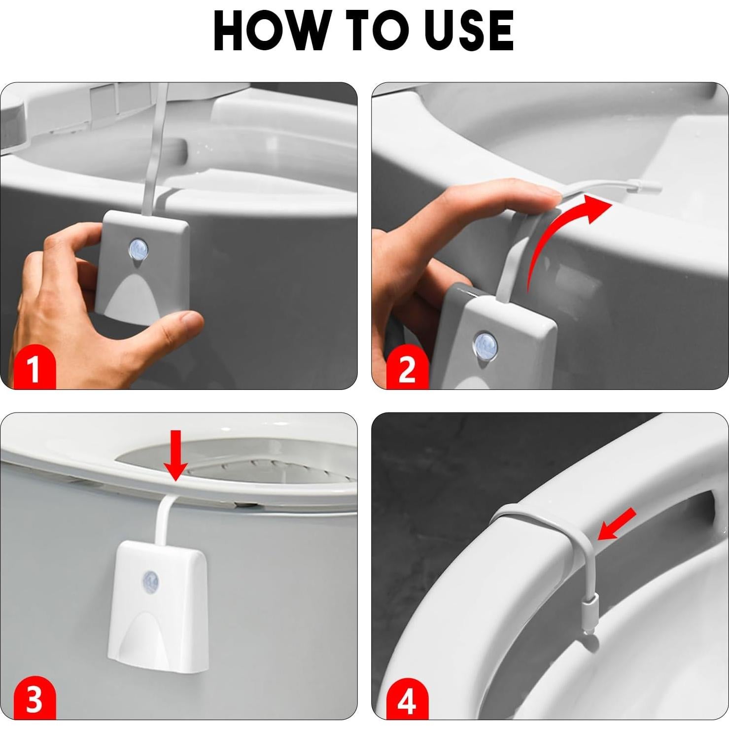 Luz Nocturna para Inodoro LAVAED LED 16 Colores Sensor Movimiento