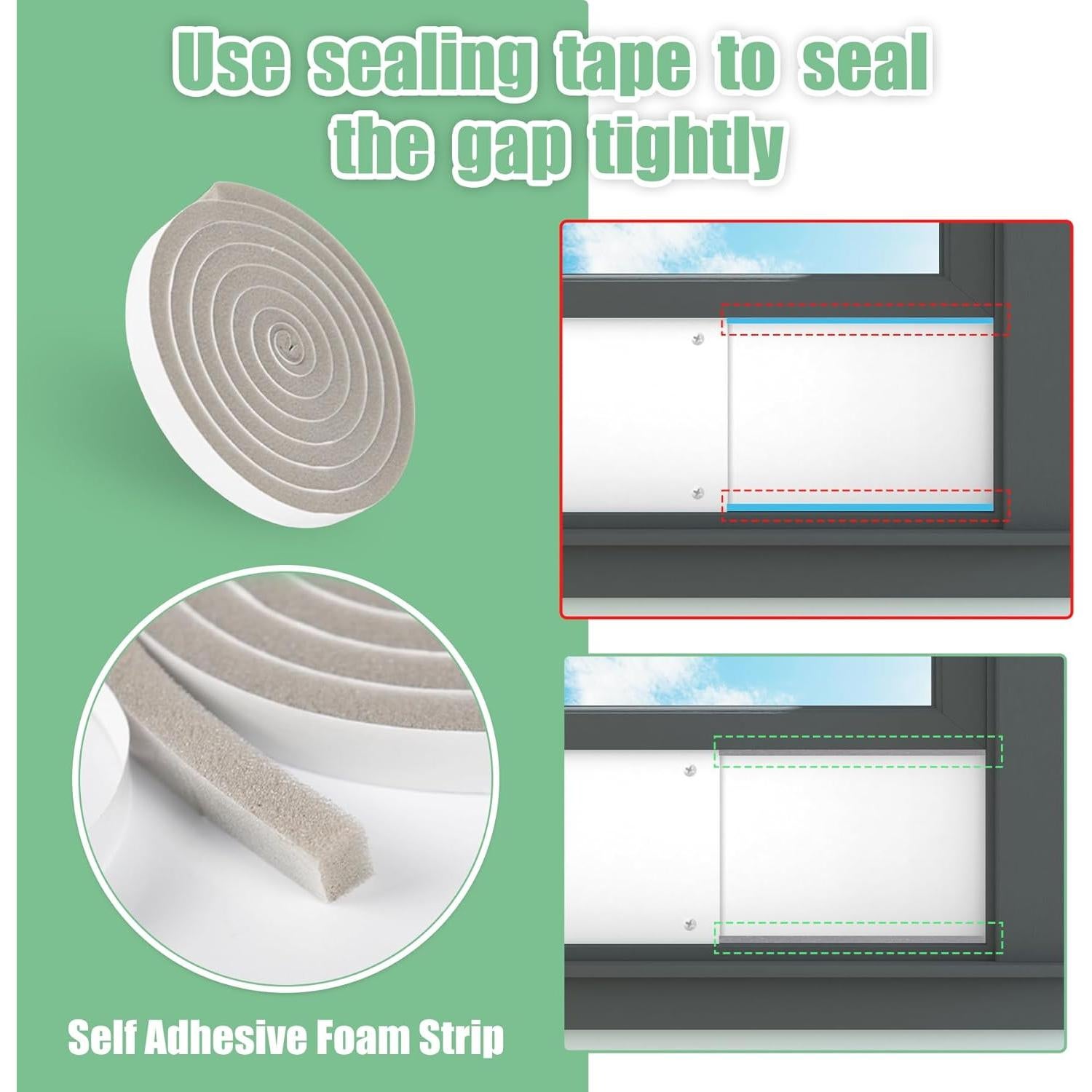 Kit de Sello para Ventana Aire Acondicionado Memrita 5 cm