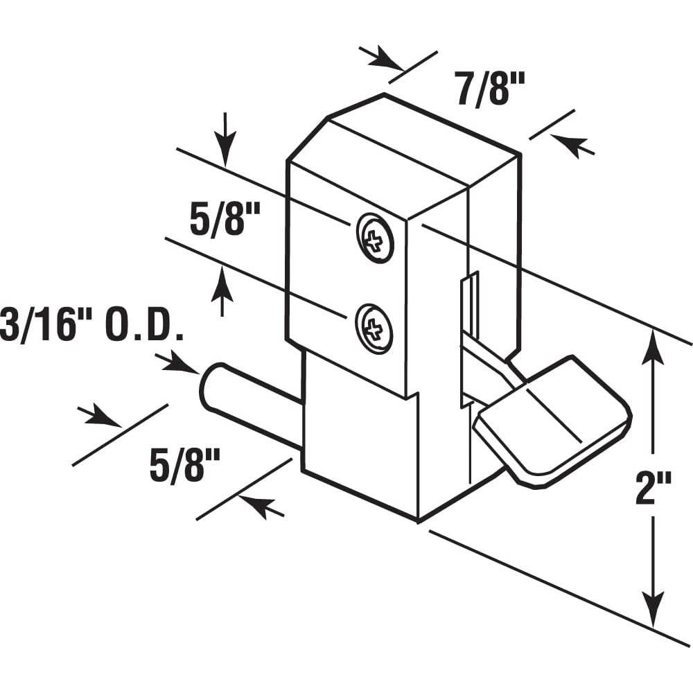 Cerradura de Puerta Corredera Prime-Line U 9877 Aluminio