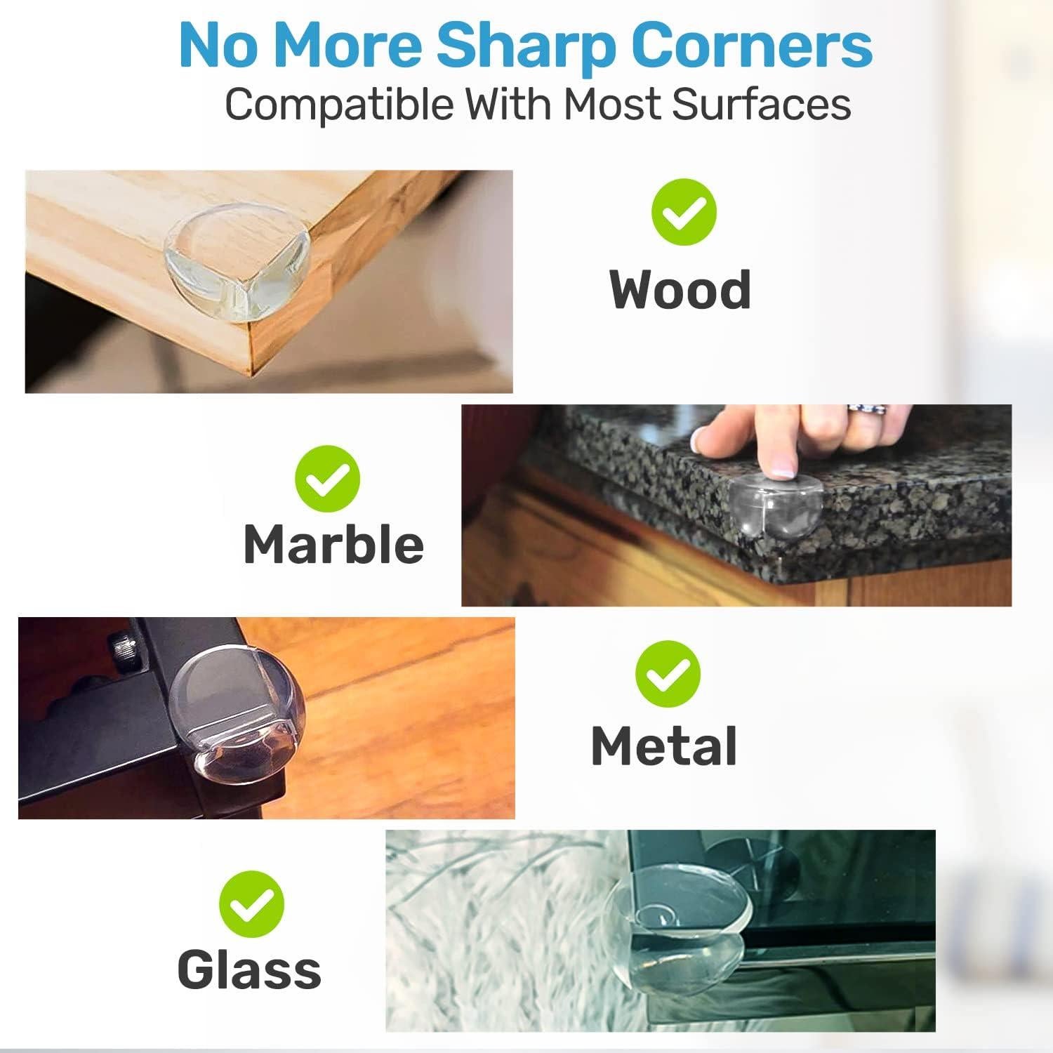 Protectores de esquinas transparentes Baby Proof Me - Paquete de 12