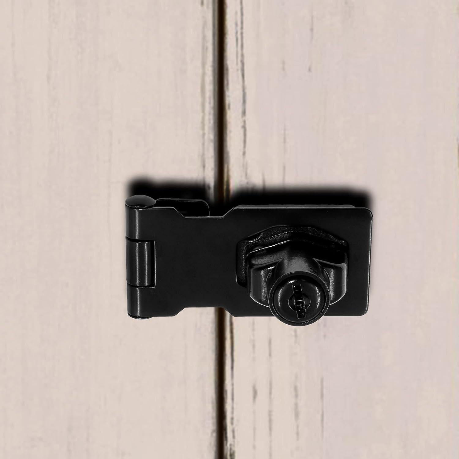 Cerradura de Hasp Jiozermi 2.5" Acero Inoxidable Negro