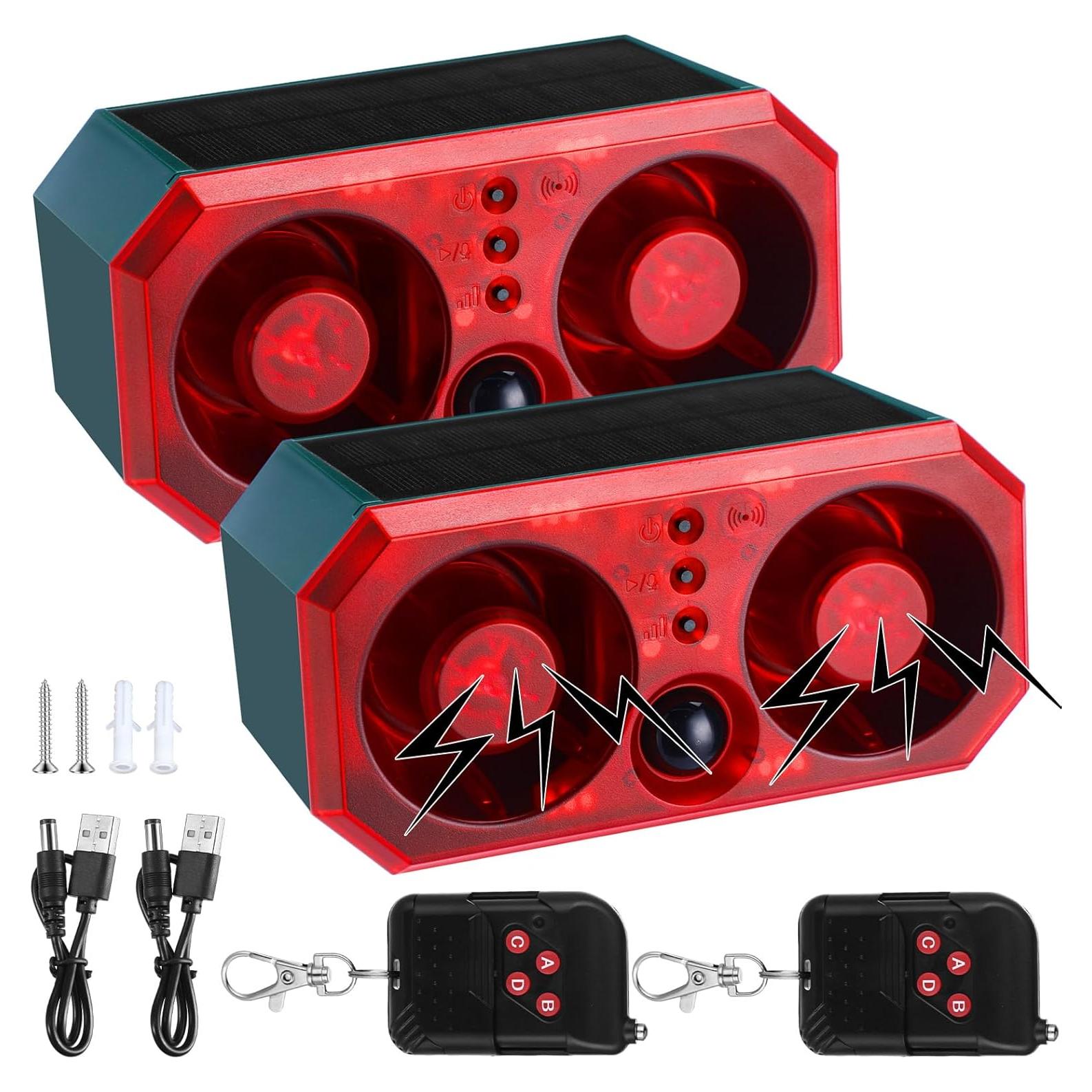 Alarma de Movimiento Solar Qualirey 2 Pcs con Control Remoto