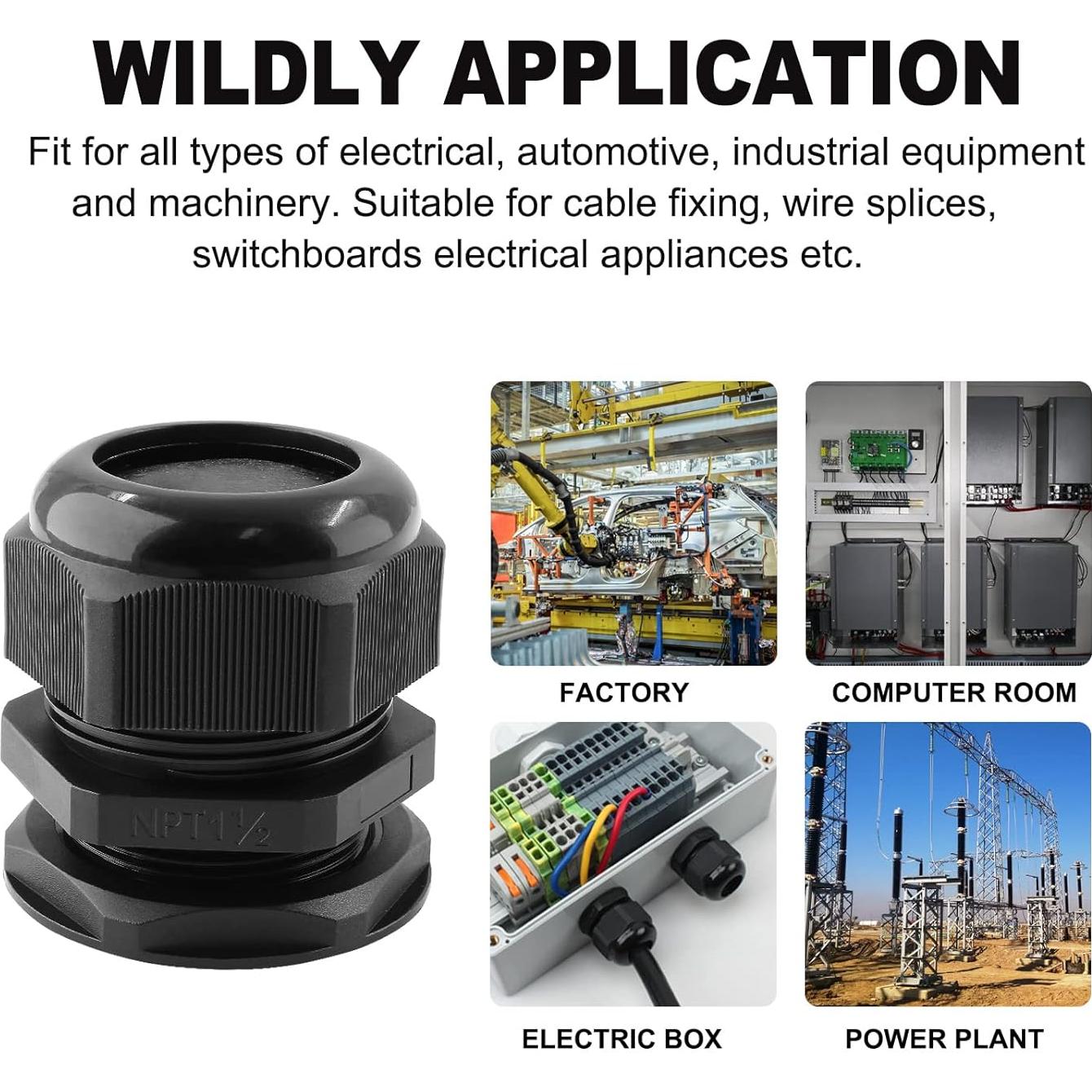 Conectores de Cable Impermeables Rierdge NPT 1-1/2" 2 Piezas
