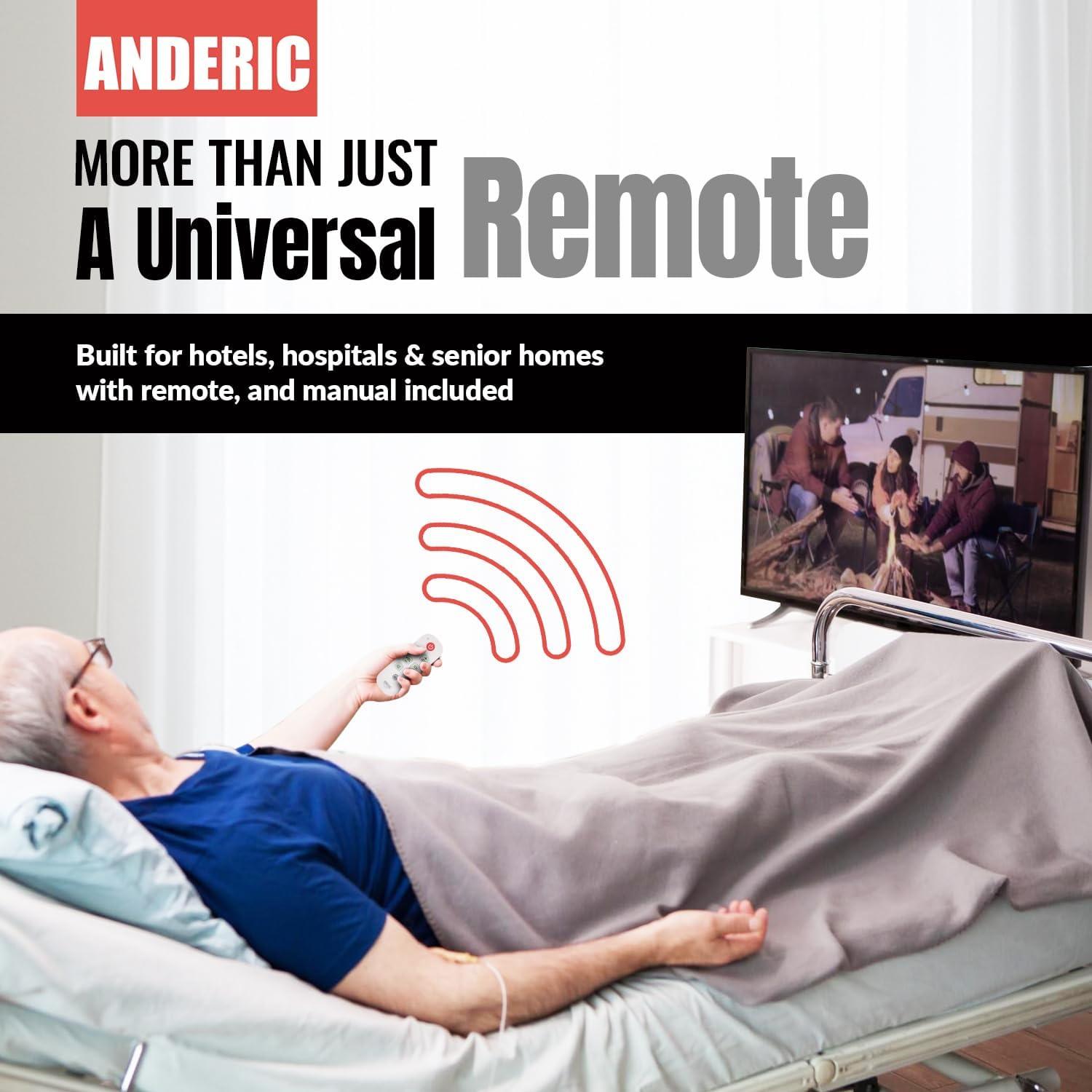 Control Remoto Universal Anderic RR1004 con Teclas Grandes - Blanco