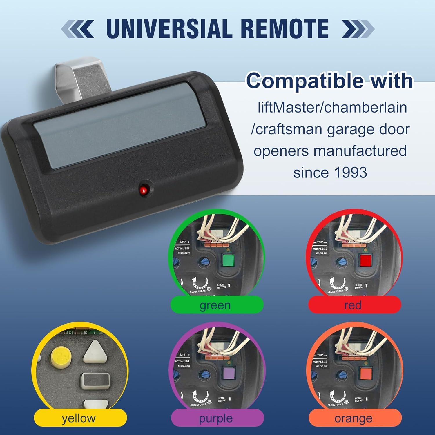 Control Remoto Universal 891LM Werhoo para Garaje 1-Pack
