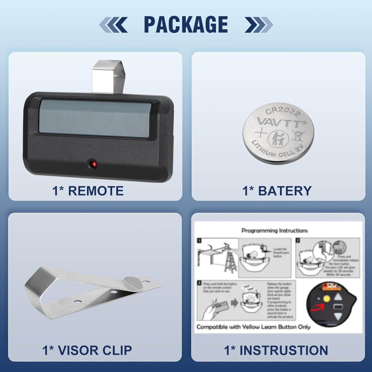 Control Remoto Universal 891LM Werhoo para Garaje 1-Pack