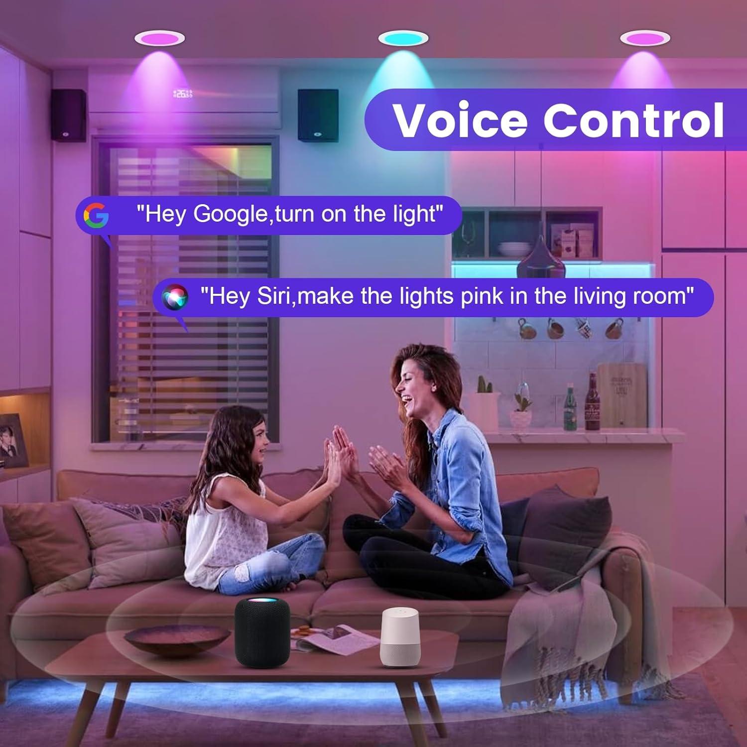 Xsky Luz Empotrada Inteligente 4" 12 Paquete Zigbee 10W