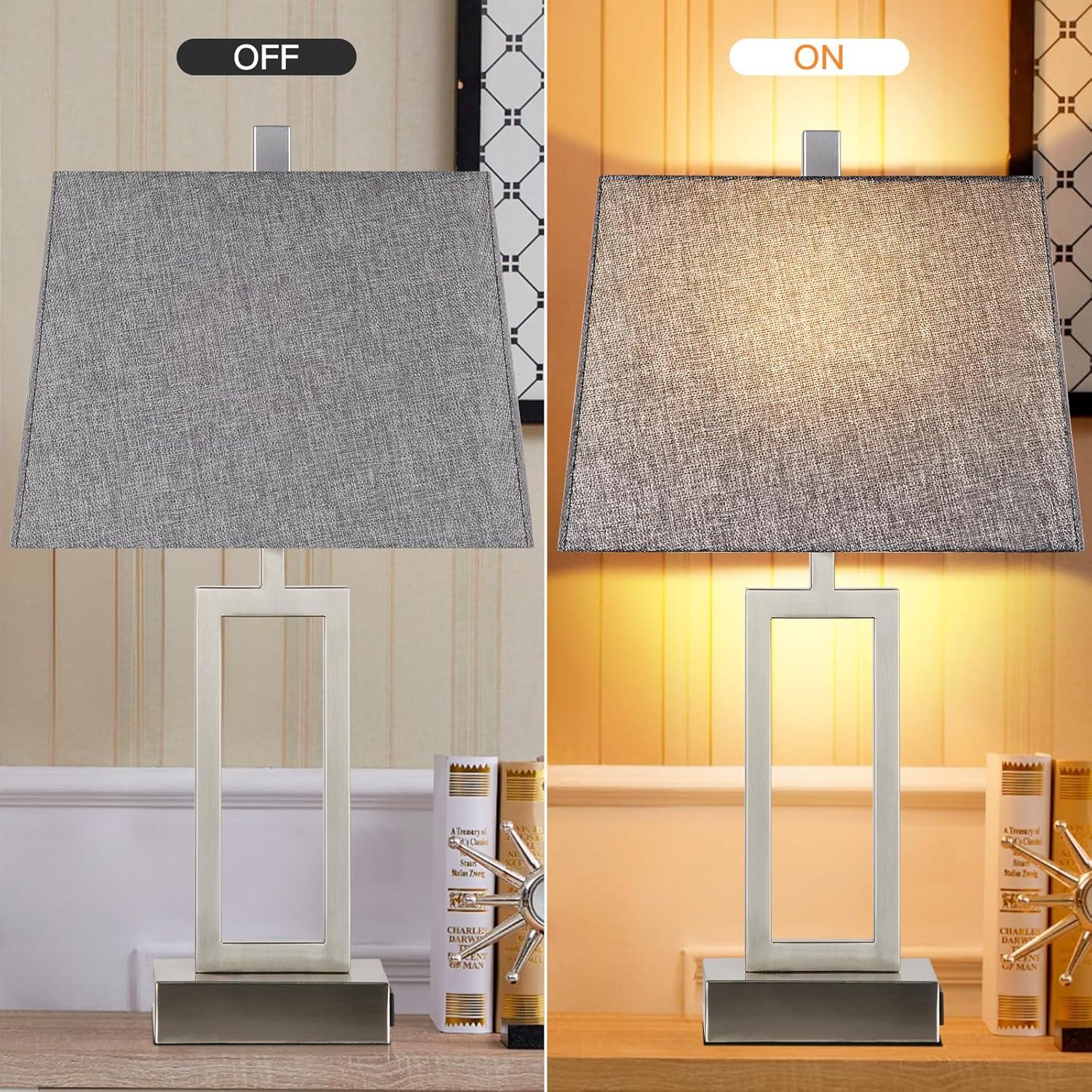 Juego de 2 Lámparas de Mesa Lolikit con Control Táctil y USB