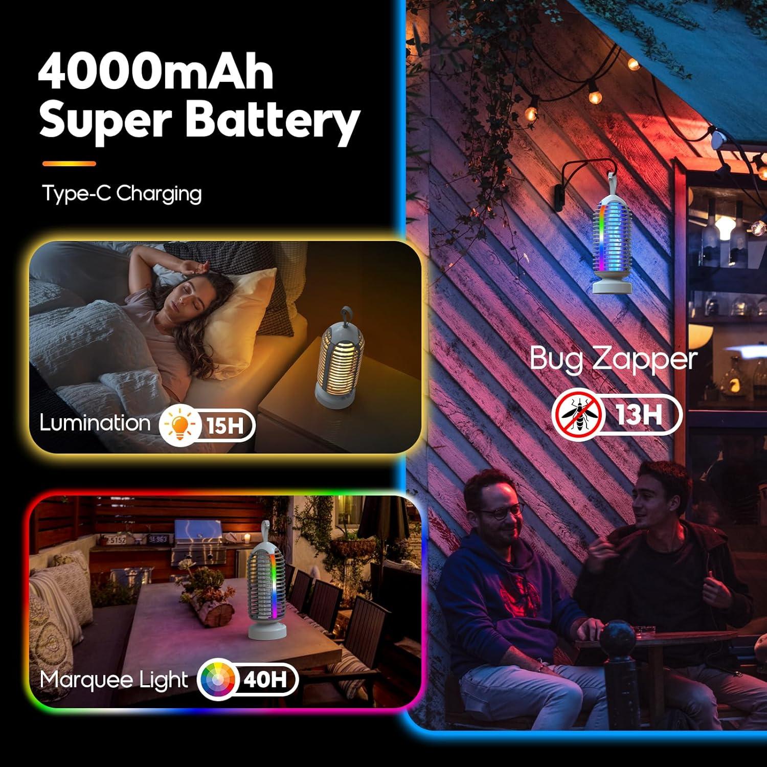 Zapper de Insectos PhatroyYee 4000mAh Recargable 2 Piezas